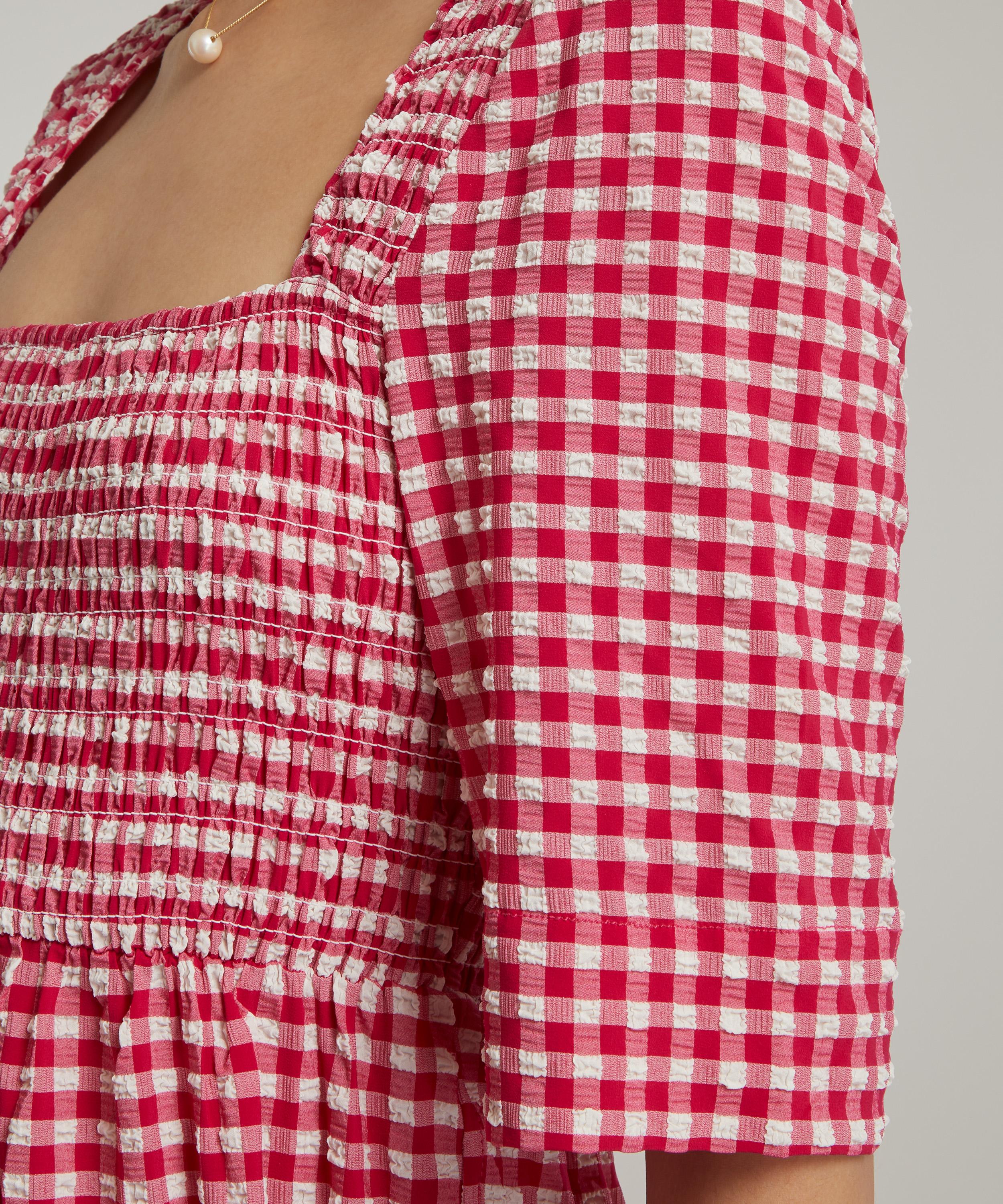 Ganni - Seersucker Smock-Dress image number 4