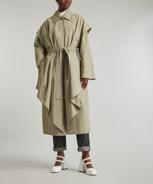 Totême - Layered Cotton-Cupro Trench Coat image number 2