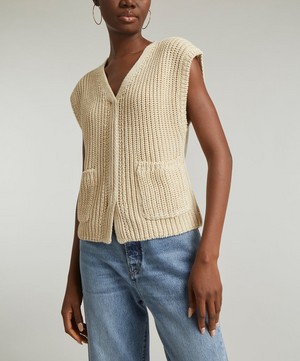 Toteme - Linen Cotton Vest image number 2