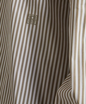 Toteme - Signature Striped Taupe Shirt image number 4