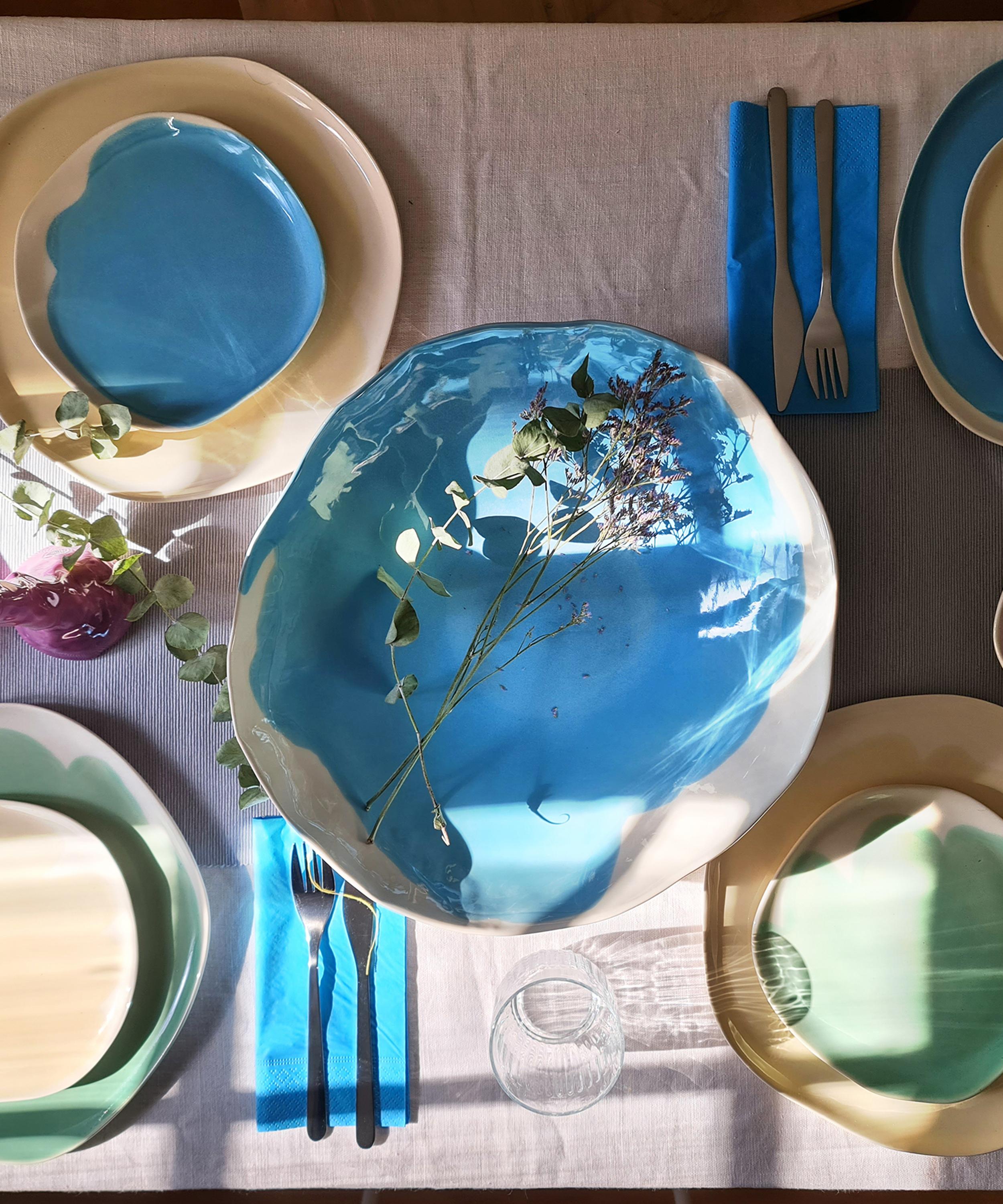 Pottery & Poetry - Painted Porcelain Salad Bowl image number 1