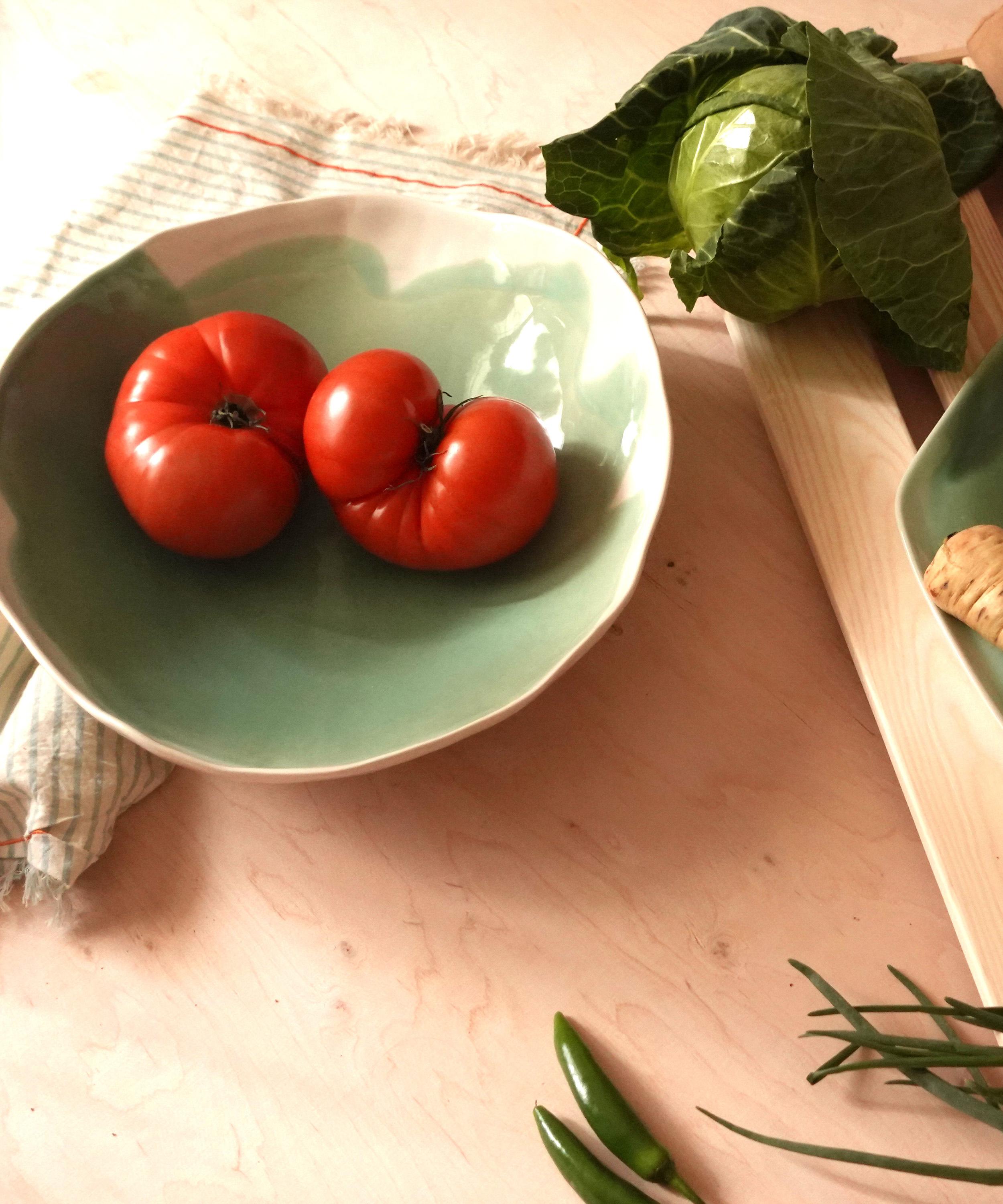 Pottery & Poetry - Painted Porcelain Salad Bowl image number 0
