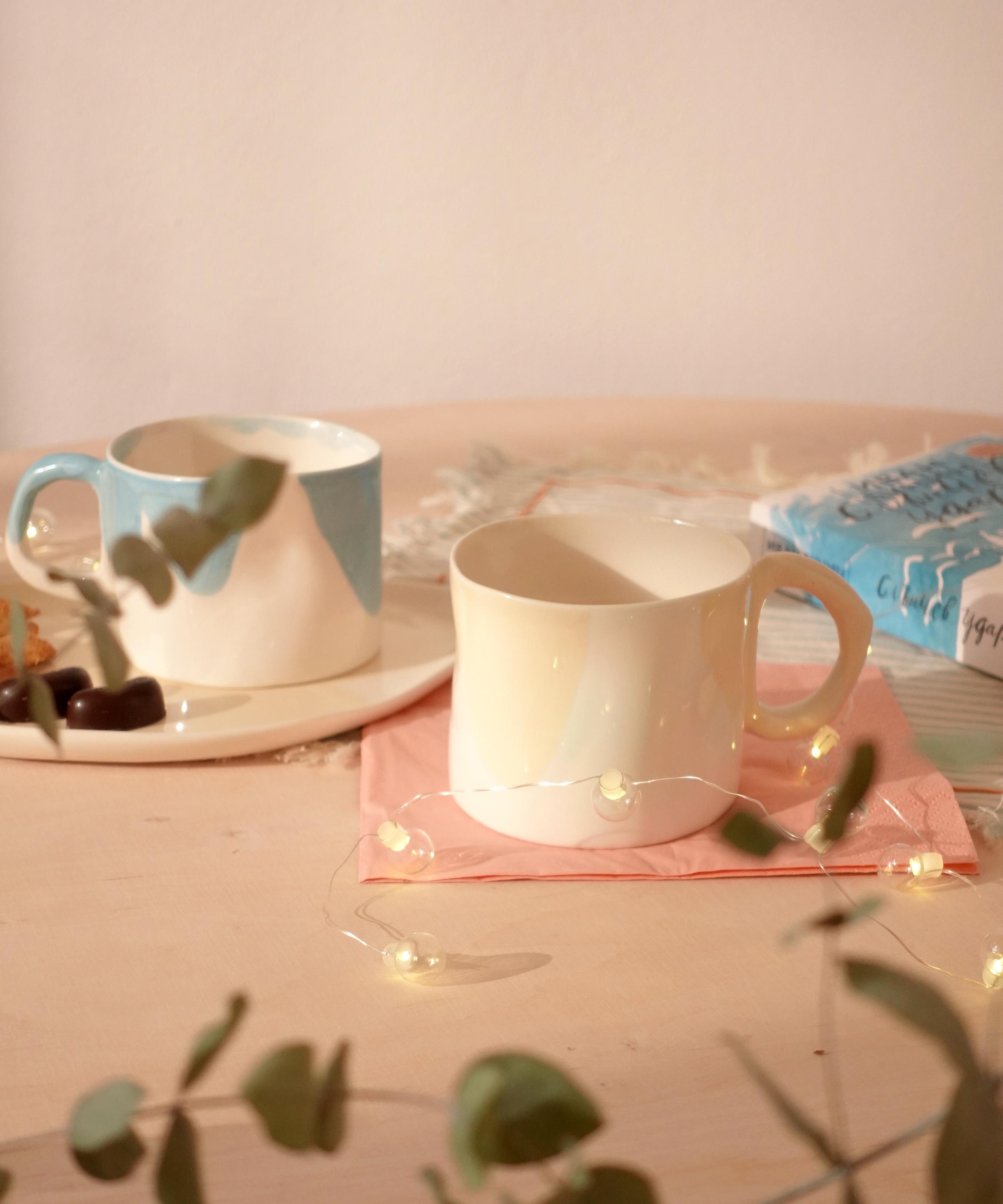 Pottery & Poetry - Painted Porcelain Mug image number 1