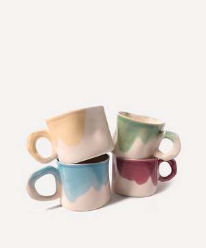 Pottery & Poetry - Painted Porcelain Mug Set of Four image number 0