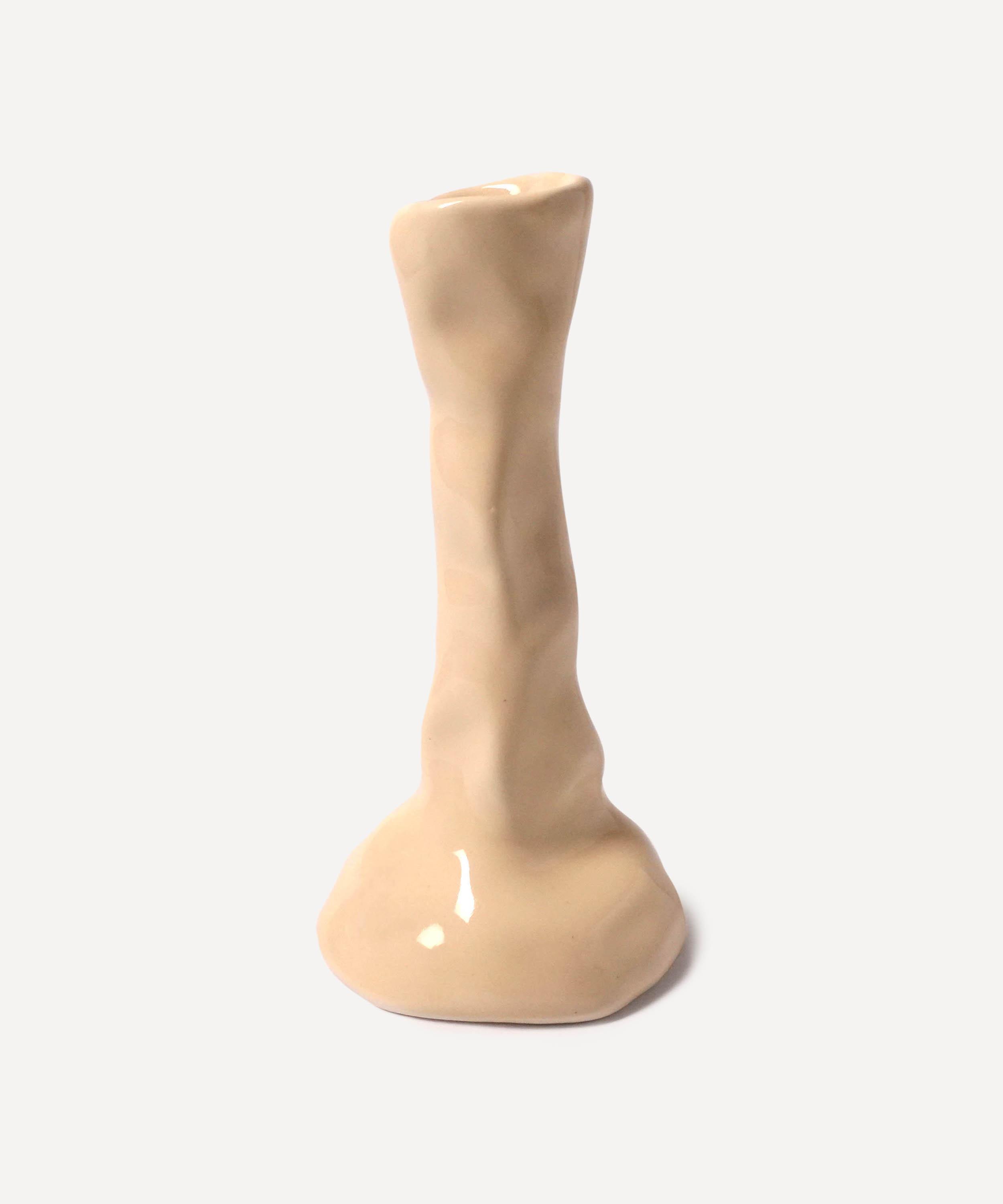 Pottery & Poetry - Painted Porcelain High Single Candle Holder image number 0