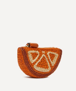Anya Hindmarch - Raffia Orange Pouch Bag image number 1