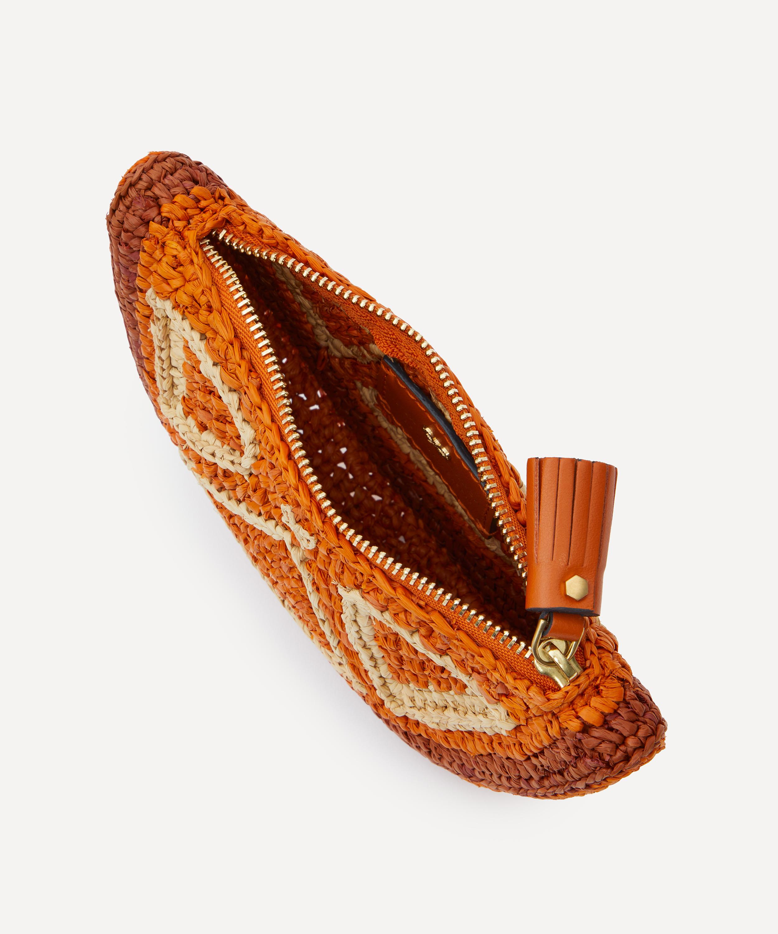 Anya Hindmarch - Raffia Orange Pouch Bag image number 4