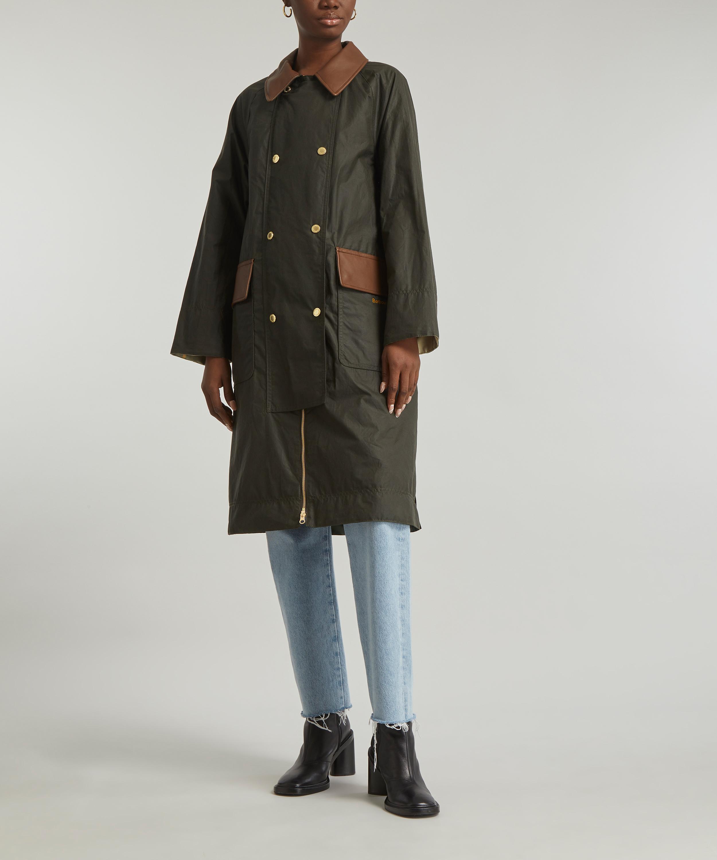 Barbour maisie waxed cotton hot sale coat