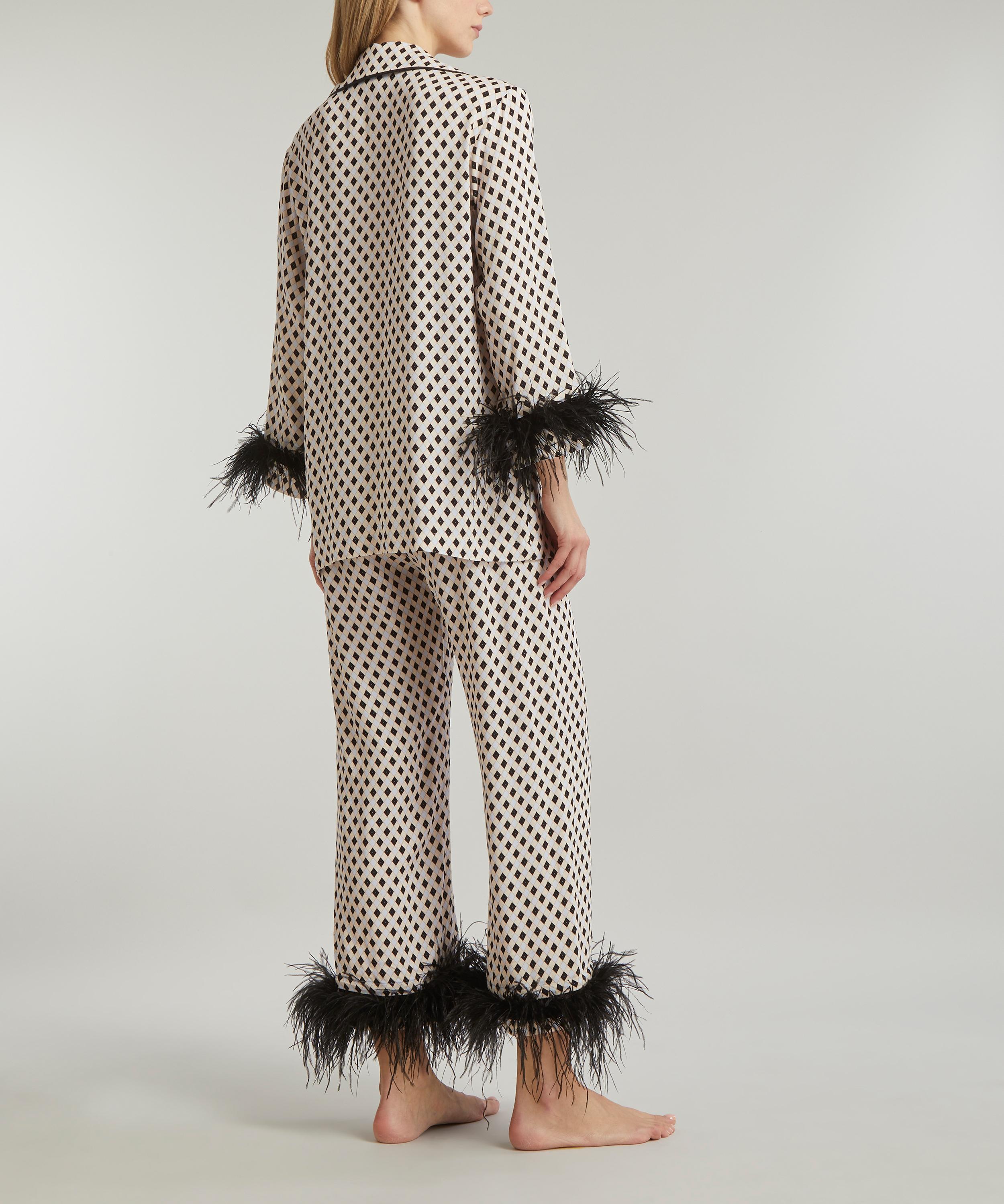 Black feather pyjamas hot sale