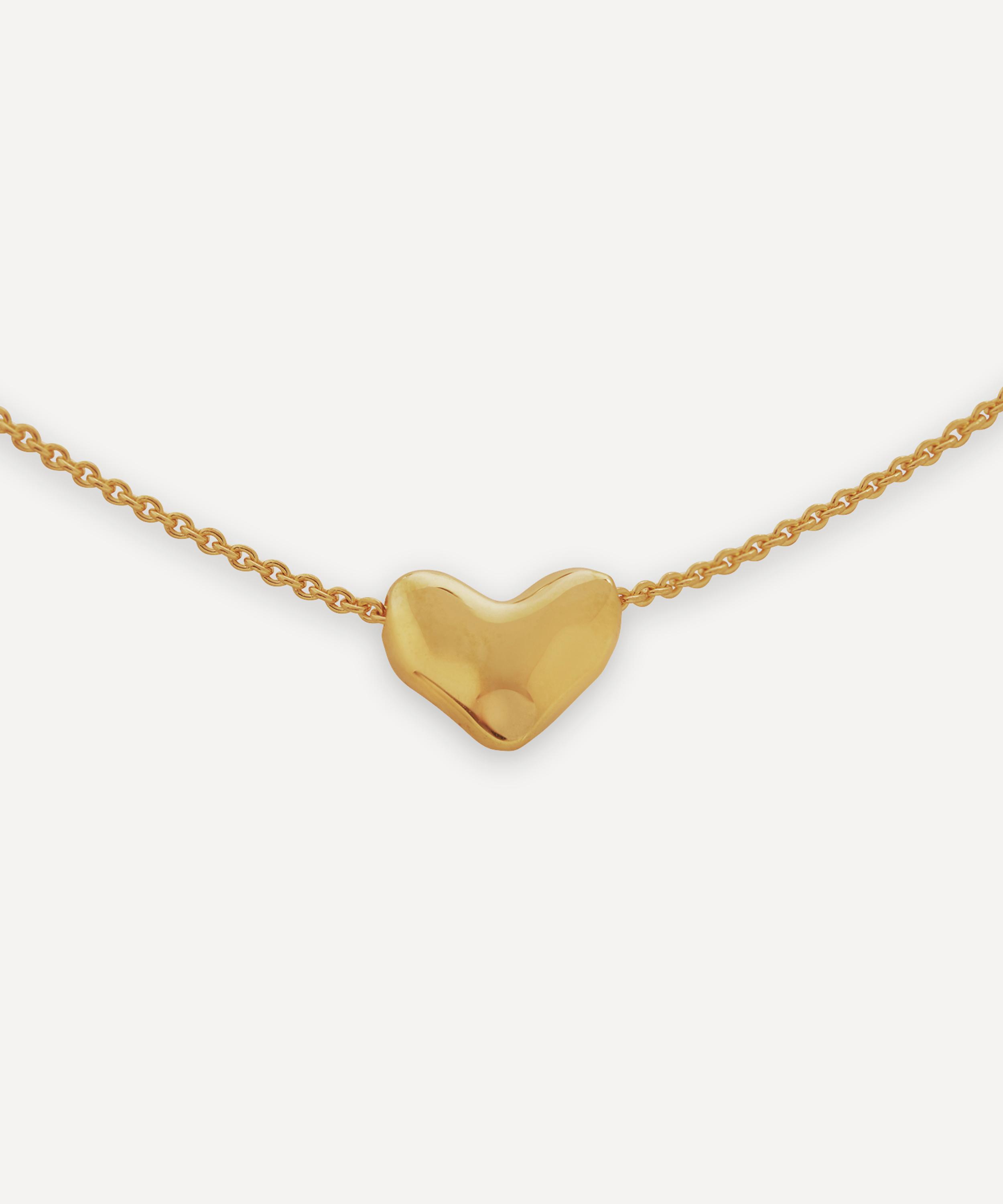 Sterling Silver Vermeil Hearts Necklace