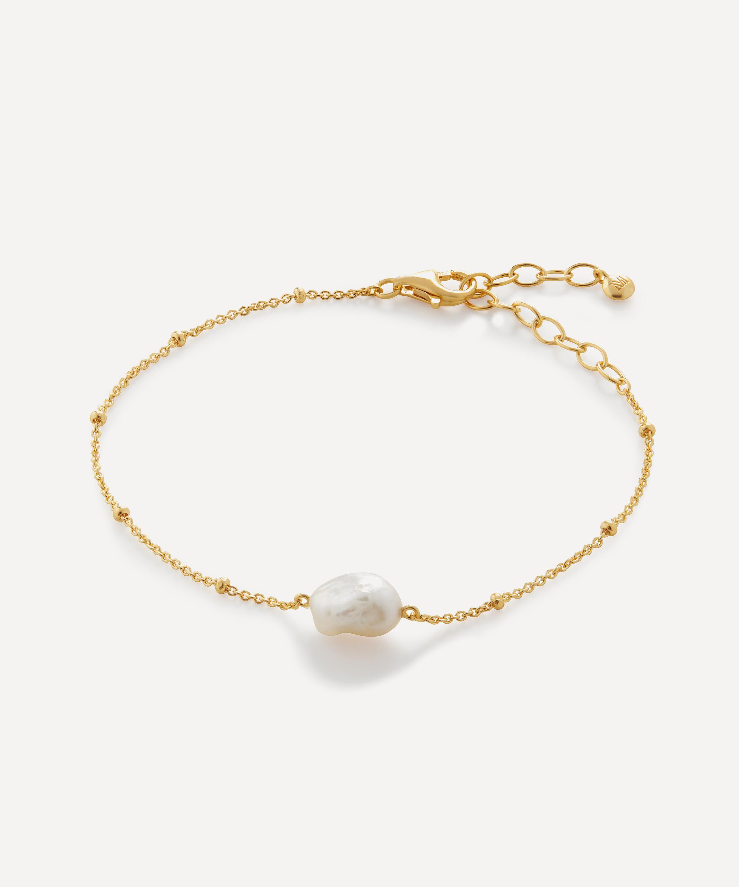 Monica Vinader - 18ct Gold Plated Vermeil Sterling Silver Nura Tiny Keshi Pearl Bracelet image number 0