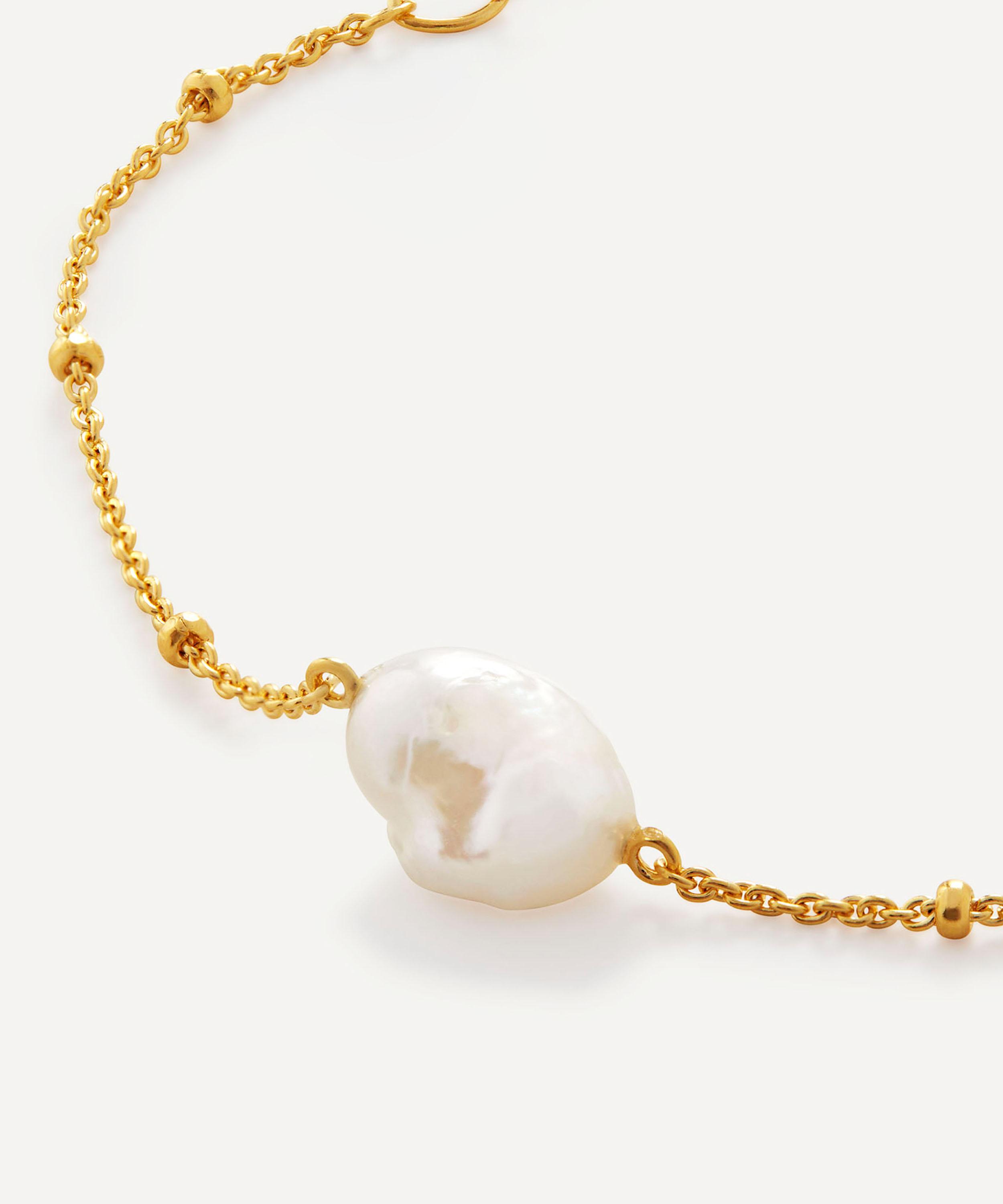 Monica Vinader - 18ct Gold Plated Vermeil Sterling Silver Nura Tiny Keshi Pearl Bracelet image number 2