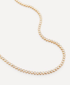 Monica Vinader - 18ct Gold Plated Vermeil Sterling Silver Diamond Essential Tennis Necklace image number 2