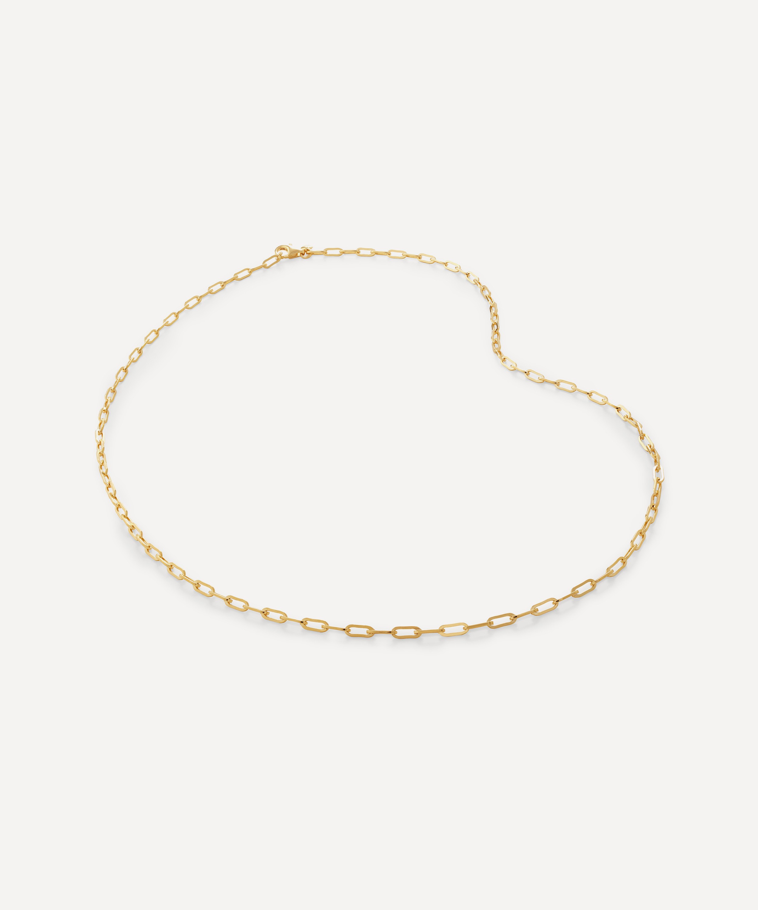 Monica Vinader - 18ct Gold Plated Vermeil Sterling Silver Mini Paperclip Chain Necklace image number 0