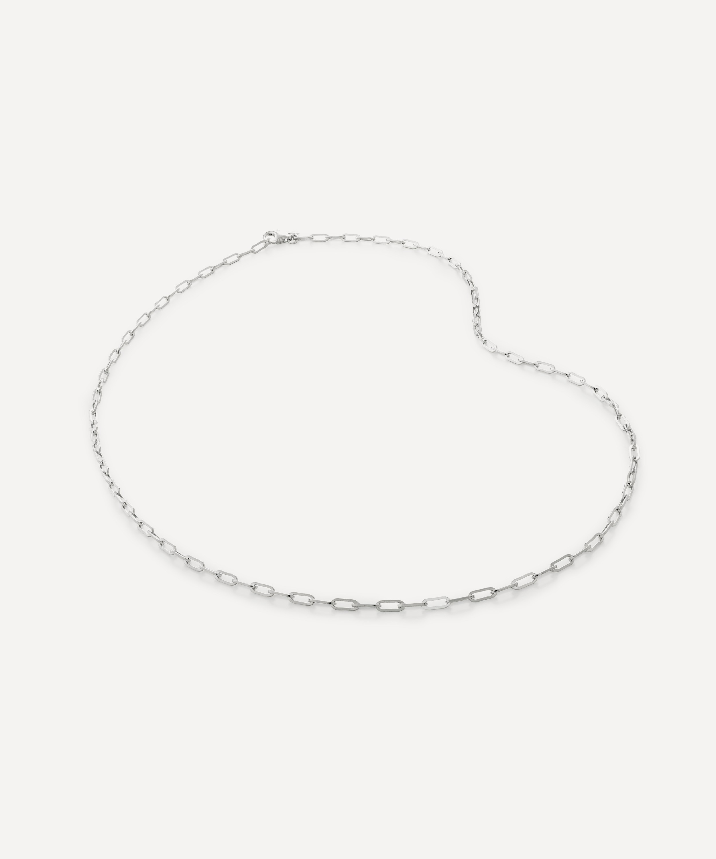 Monica Vinader - Sterling Silver Mini Paperclip Chain Necklace image number 0