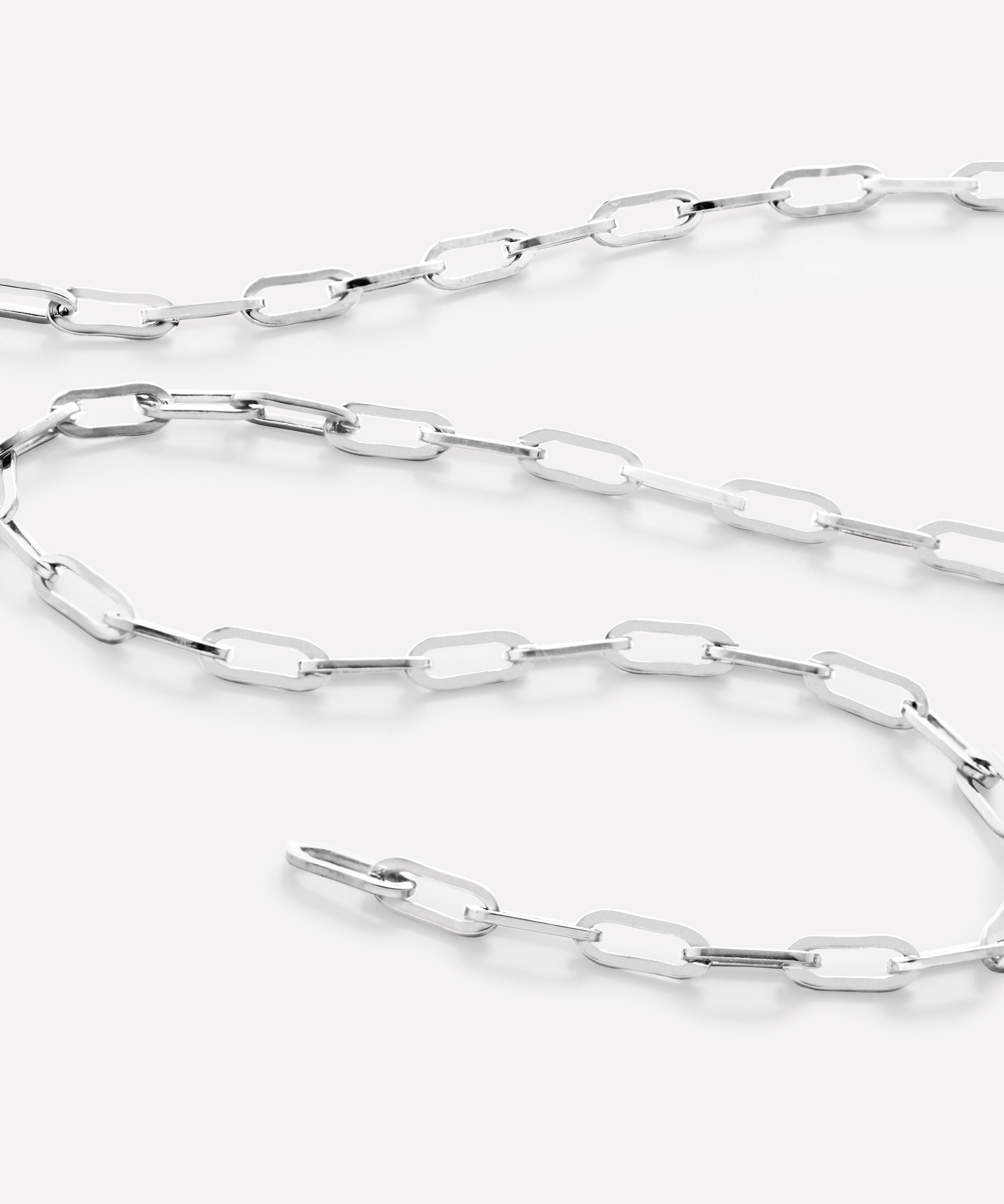 Monica Vinader - Sterling Silver Mini Paperclip Chain Necklace image number 2