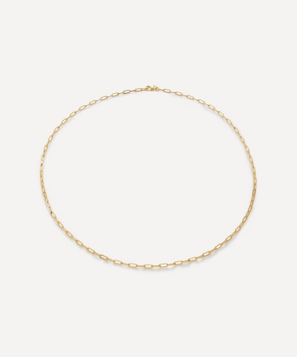Monica Vinader - 18ct Gold Plated Vermeil Sterling Silver Mini Paperclip Chain Choker Necklace image number null