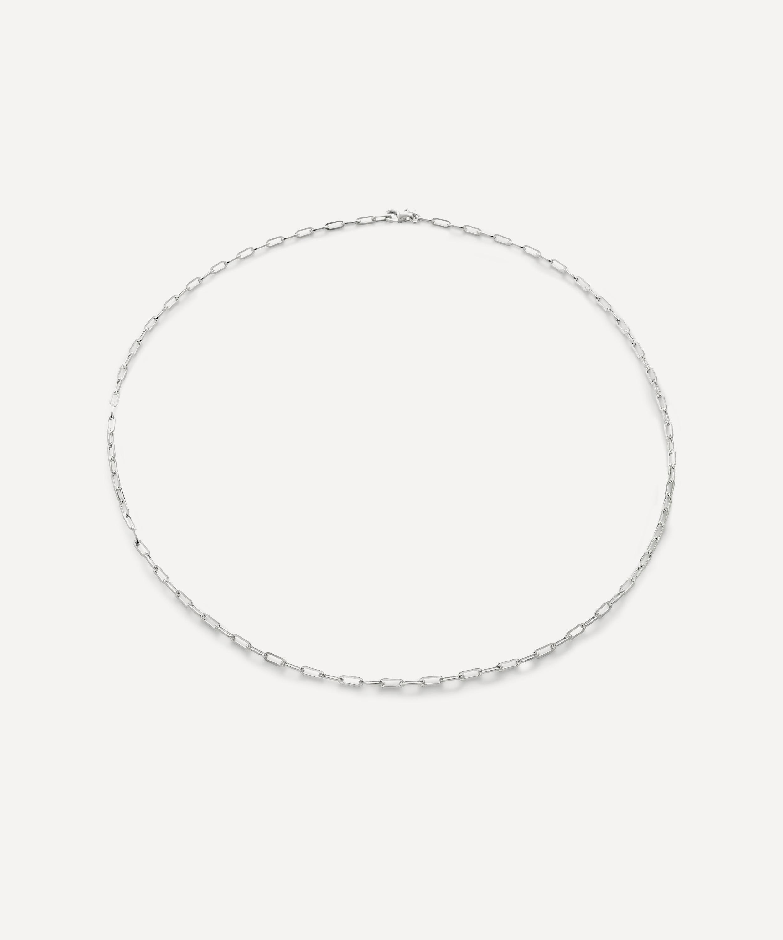 Monica Vinader - Sterling Silver Mini Paperclip Chain Choker Necklace image number 0