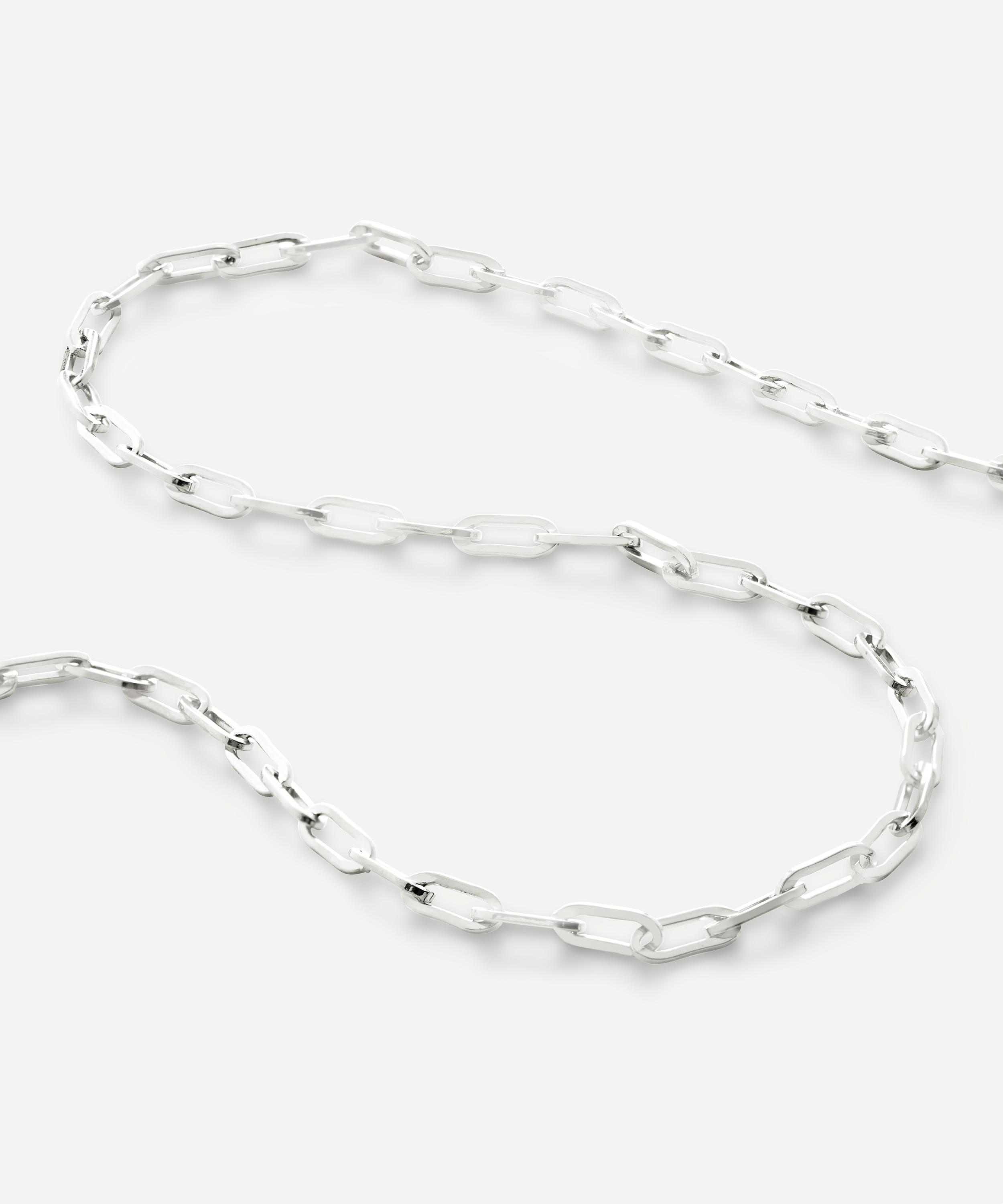 Monica Vinader - Sterling Silver Mini Paperclip Chain Choker Necklace image number 2