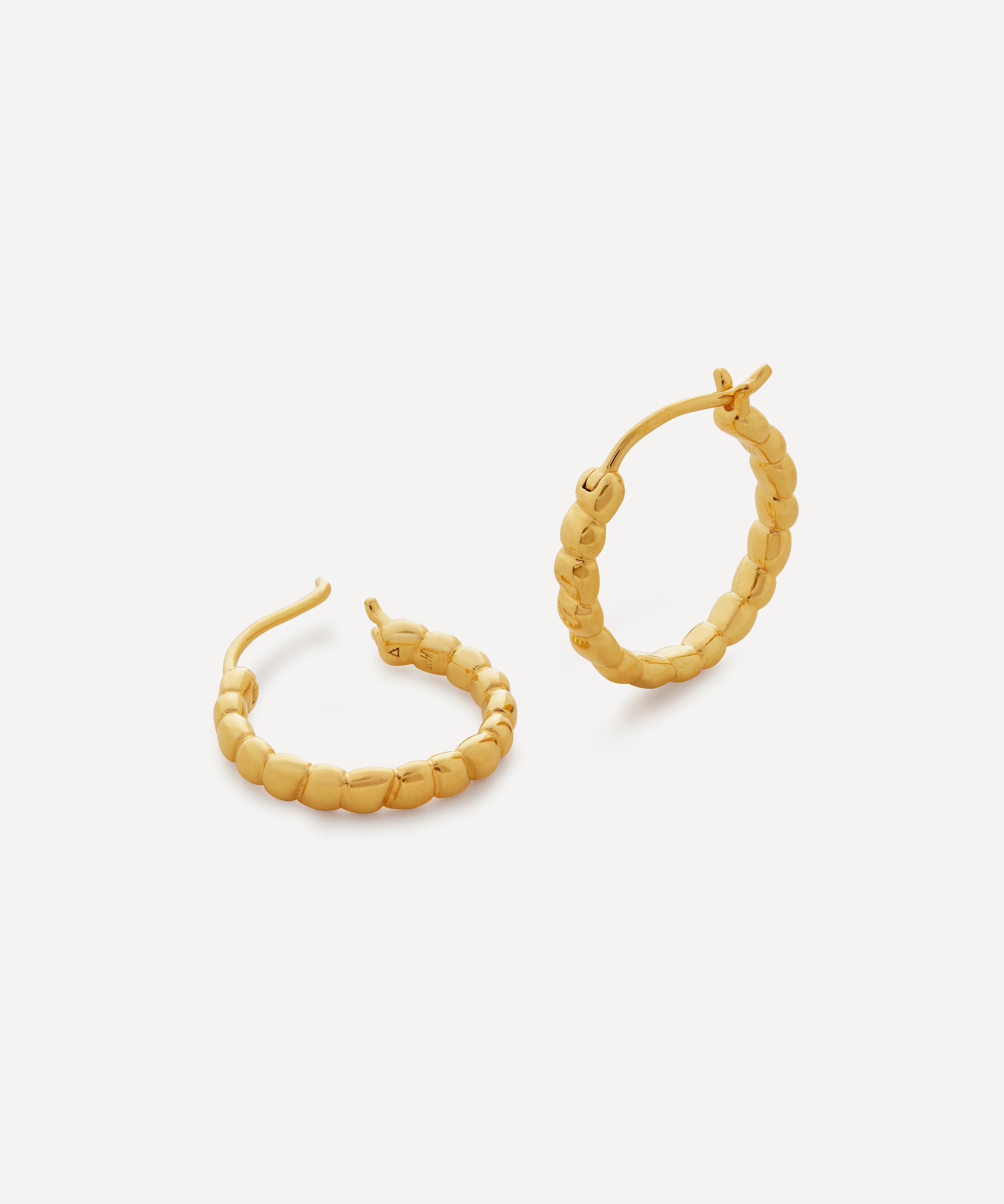 Monica Vinader - 18ct Gold-Plated Vermeil Silver Nura Small Hoop Earrings image number 0