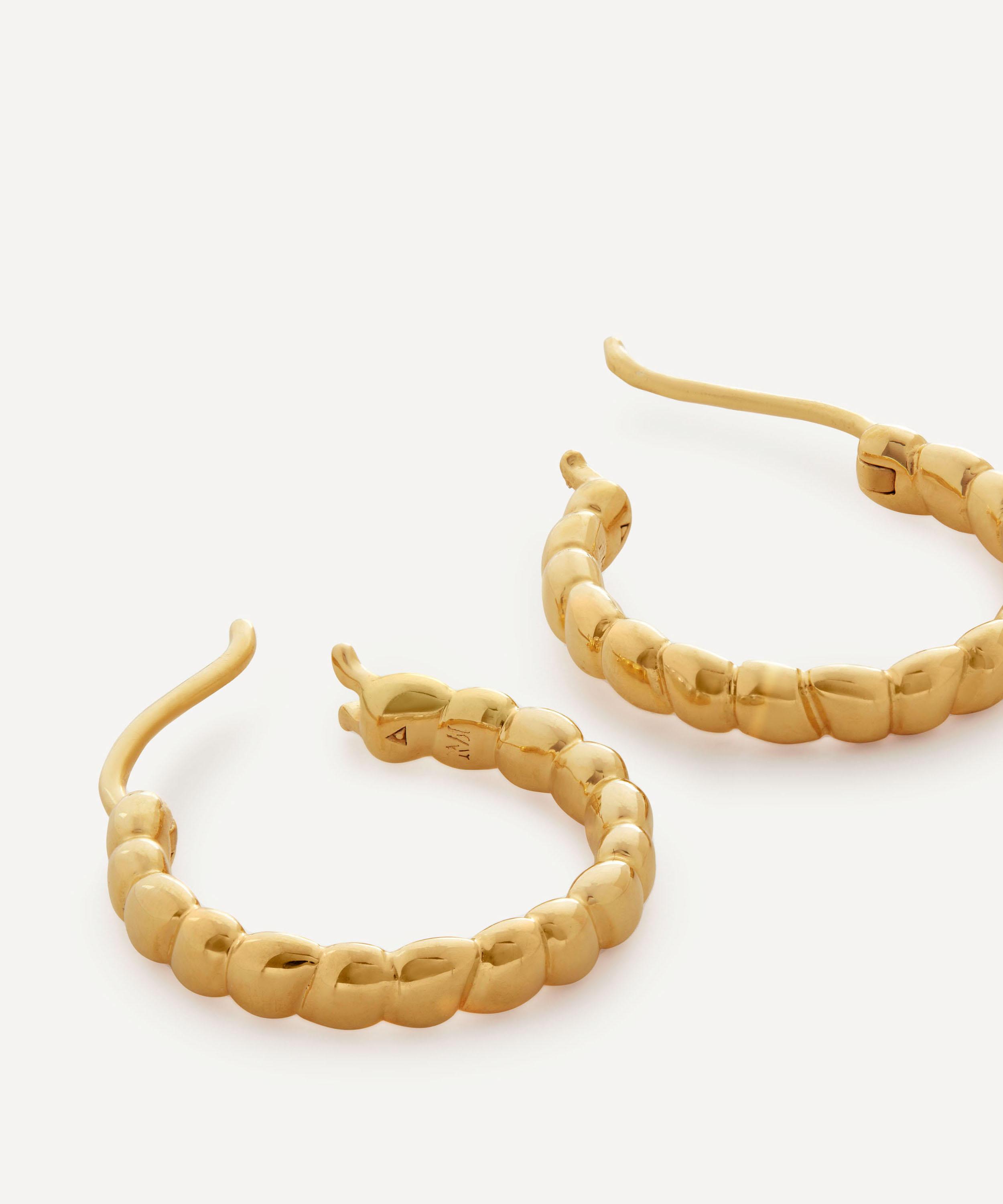 Monica Vinader - 18ct Gold-Plated Vermeil Silver Nura Small Hoop Earrings image number 3