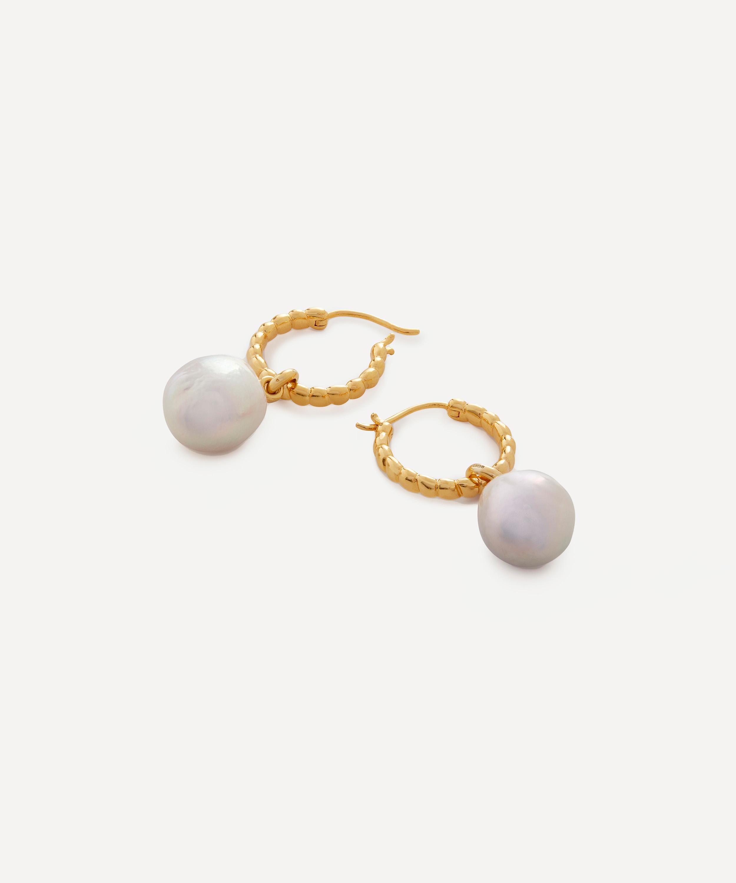 Monica Vinader - 18ct Gold-Plated Vermeil Silver Nura Small Hoop Earrings image number 4