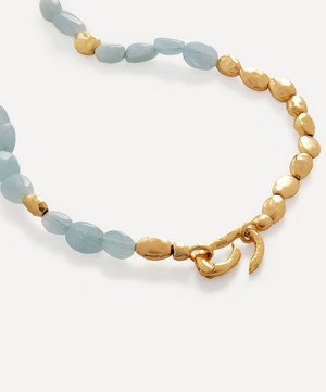 Monica Vinader - 18ct Gold Plated Vermeil Sterling Silver Rio Aquamarine Beaded Necklace image number 3