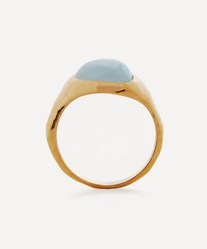 Monica Vinader - 18ct Gold Plated Vermeil Sterling Silver Rio Aquamarine Ring image number 2