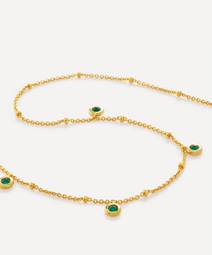 Monica Vinader - 18ct Gold Plated Vermeil Sterling Silver Green Onyx Choker Necklace image number 2