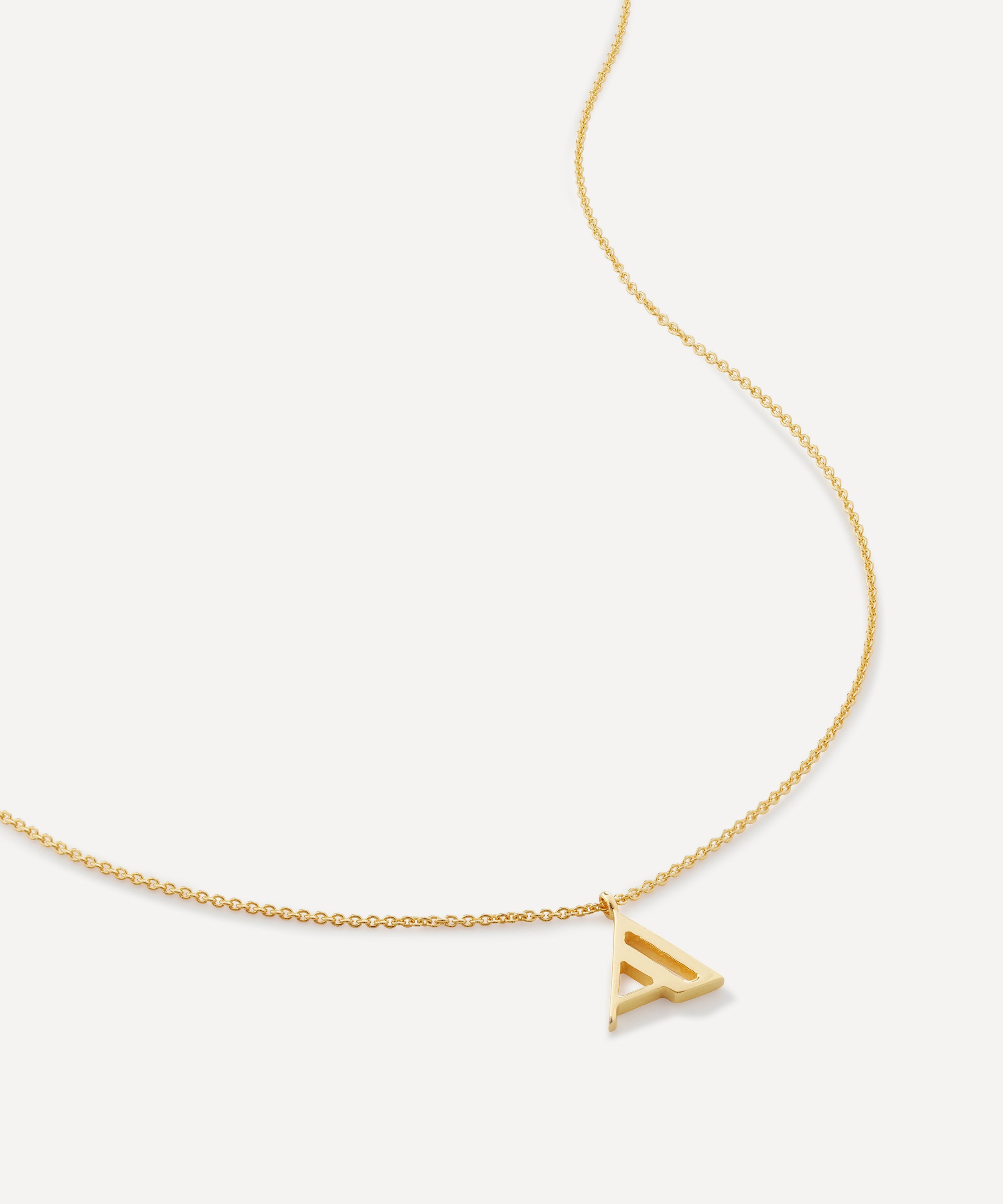 Monica Vinader - 18ct Gold Plated Vermeil Sterling Silver A Initial Alphabet Necklace image number 0