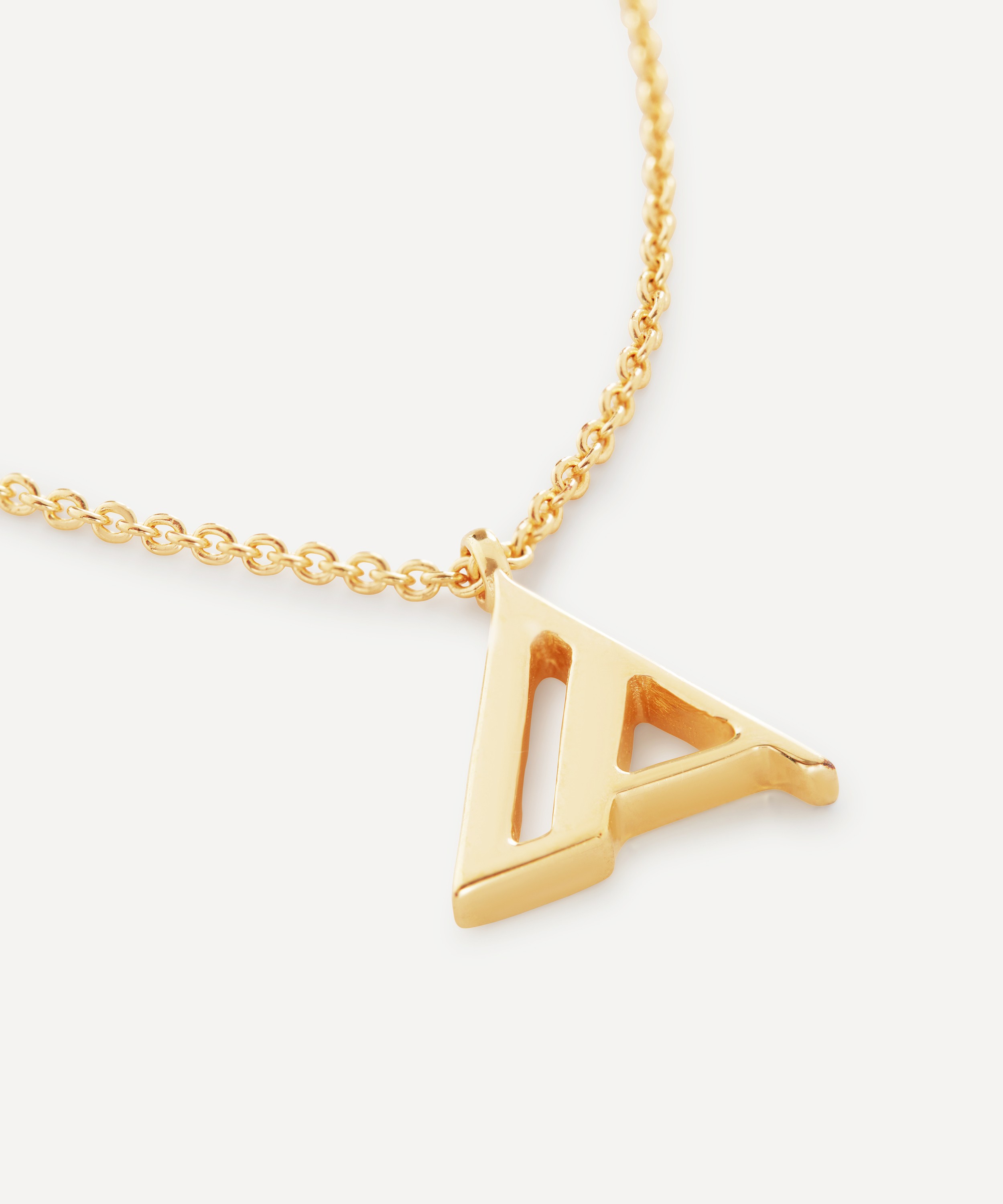 Monica Vinader - 18ct Gold Plated Vermeil Sterling Silver A Initial Alphabet Necklace image number 2