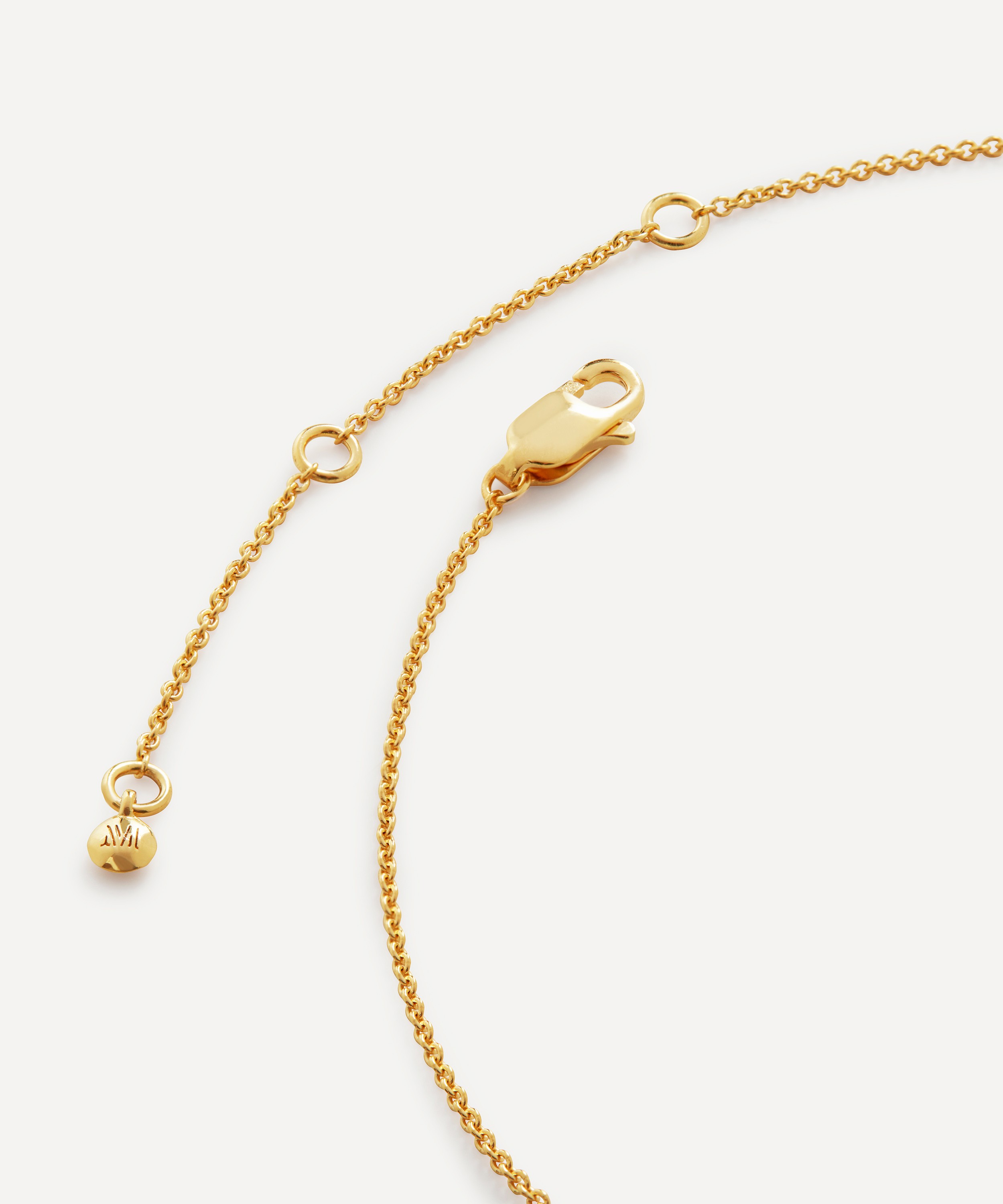 Monica Vinader - 18ct Gold Plated Vermeil Sterling Silver A Initial Alphabet Necklace image number 3