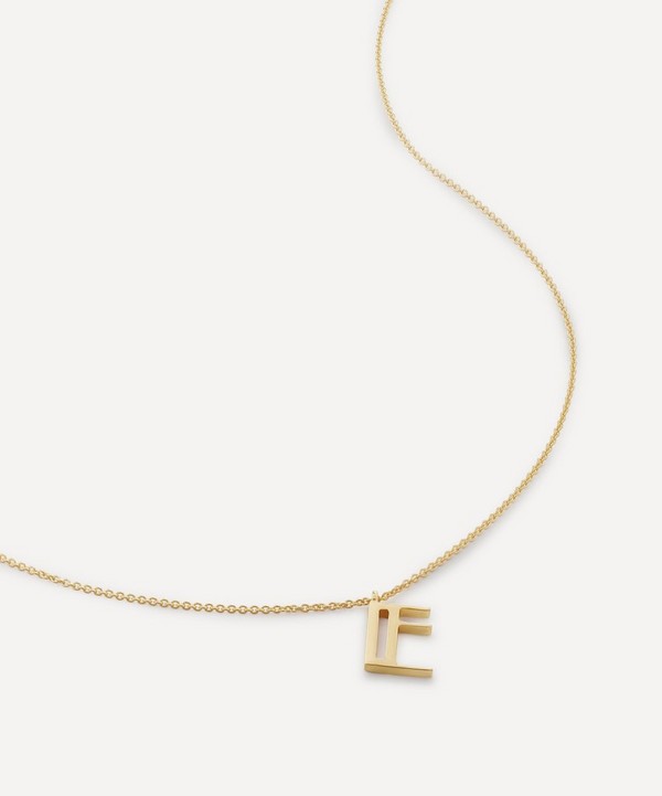Monica Vinader - 18ct Gold Plated Vermeil Sterling Silver E Initial Alphabet Necklace