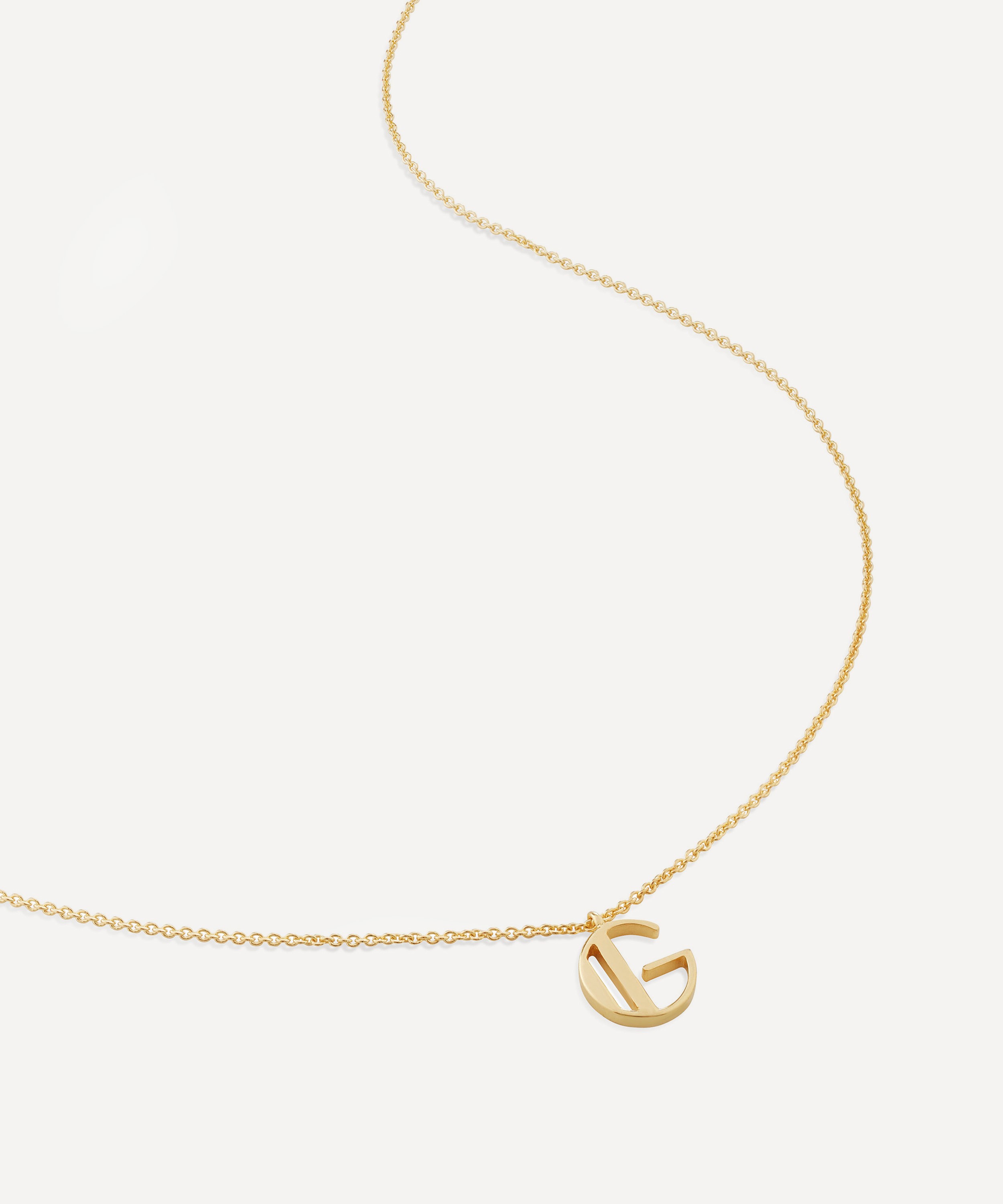 Monica Vinader - 18ct Gold Plated Vermeil Sterling Silver G Initial Alphabet Necklace image number 0
