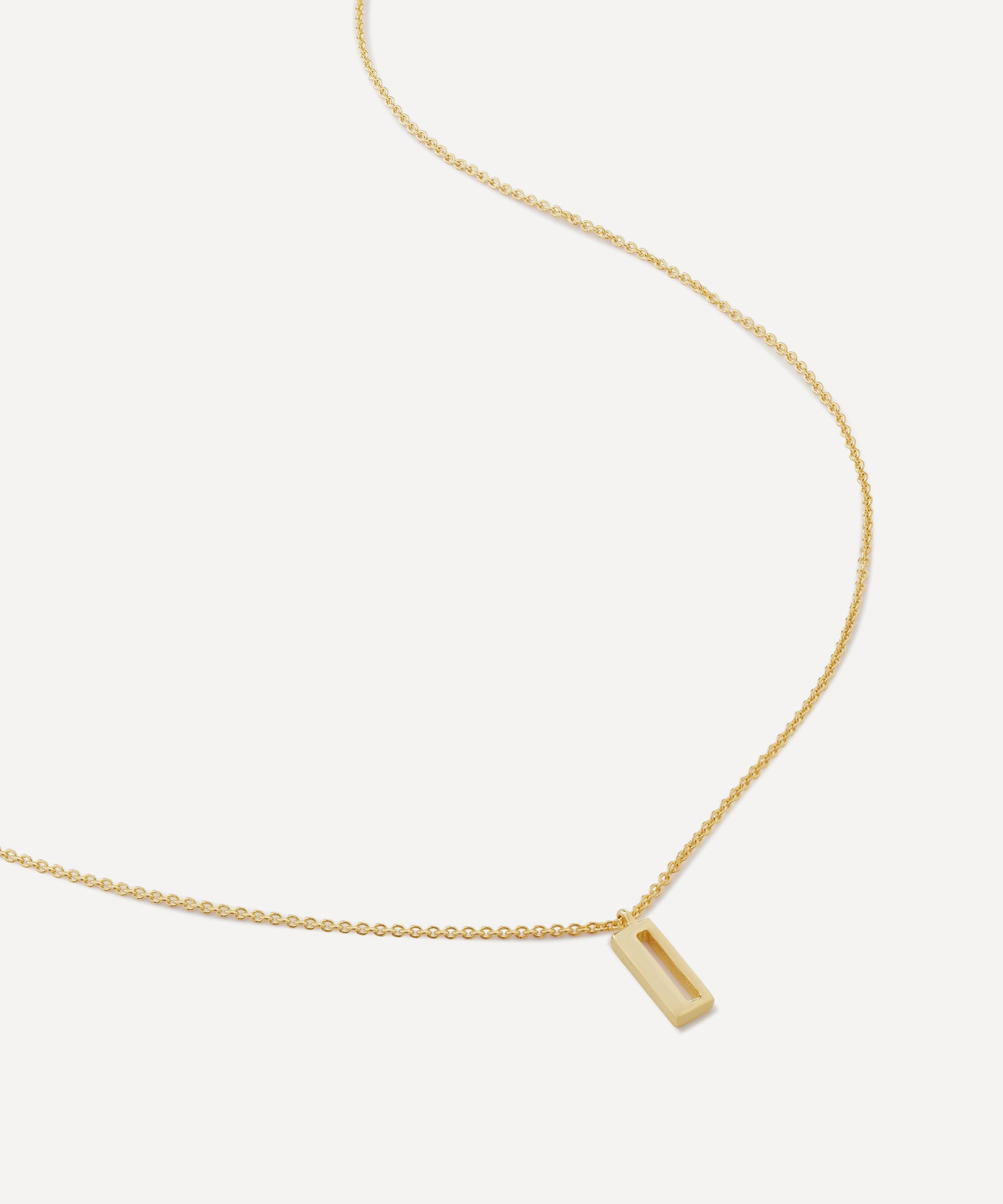 Monica Vinader - 18ct Gold Plated Vermeil Sterling Silver I Initial Alphabet Necklace image number 0