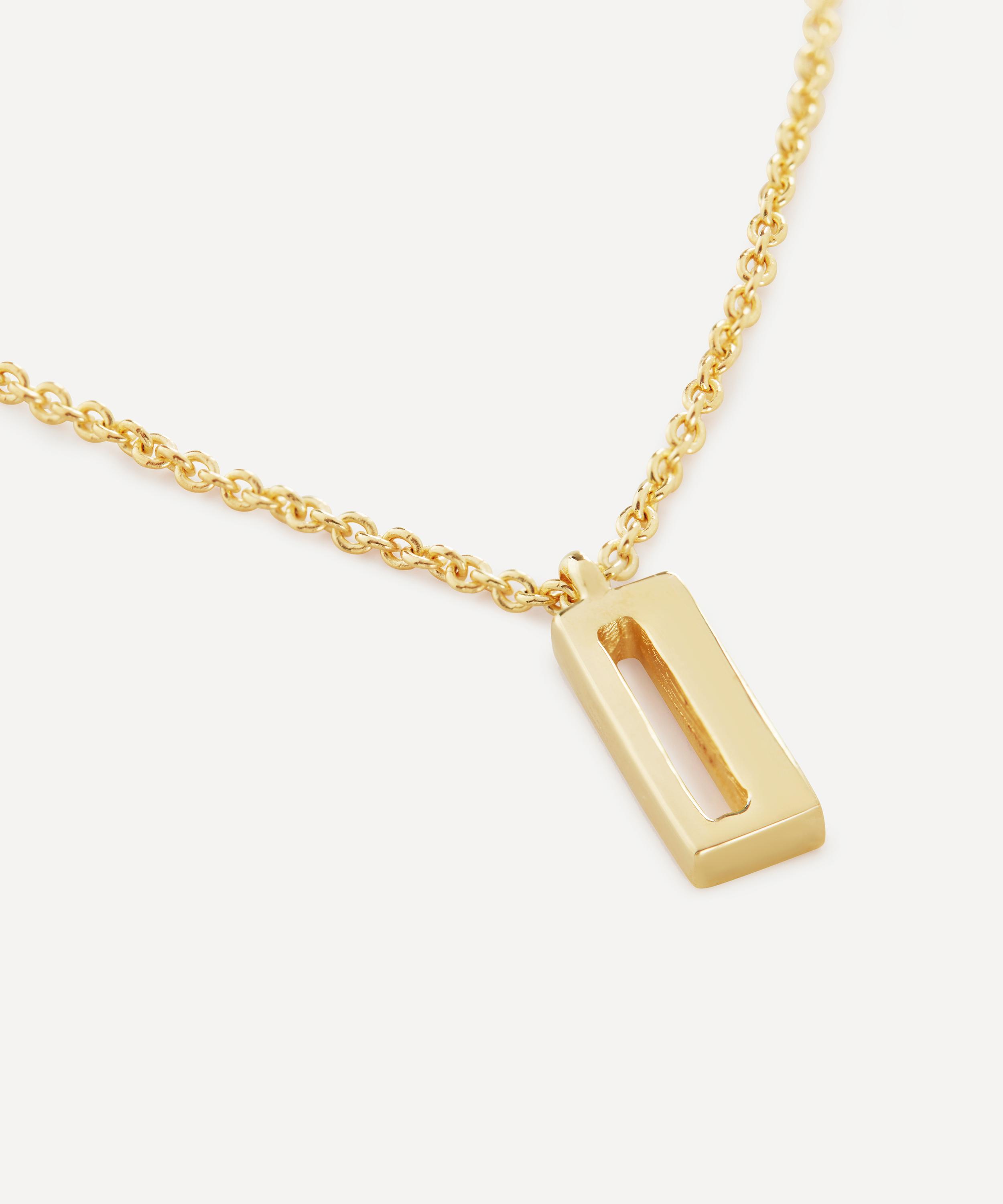 Monica Vinader - 18ct Gold Plated Vermeil Sterling Silver I Initial Alphabet Necklace image number 1