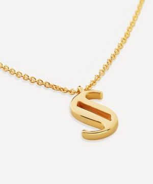 Monica Vinader - 18ct Gold Plated Vermeil Sterling Silver S Initial Alphabet Necklace image number 1