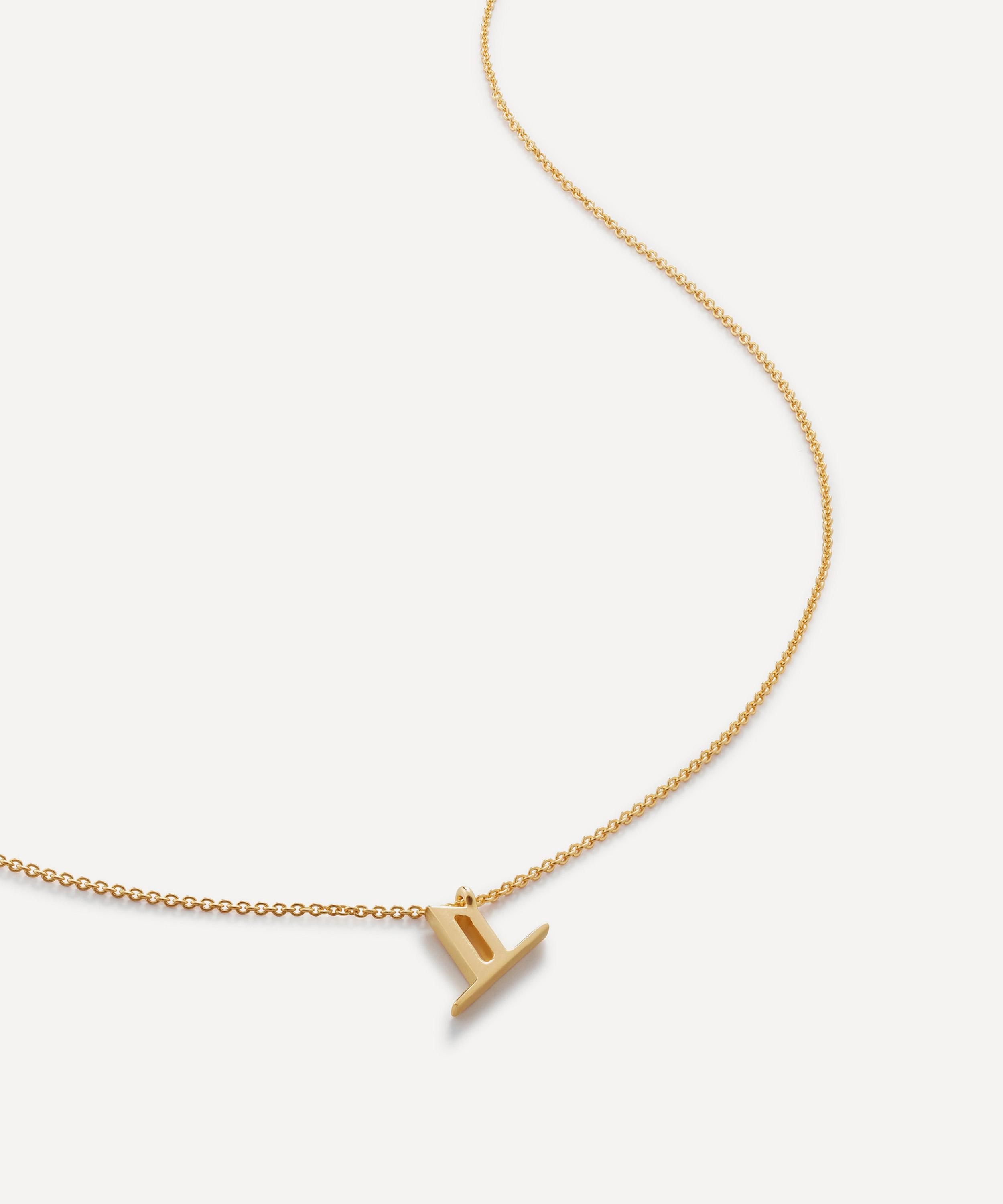 Monica Vinader - 18ct Gold Plated Vermeil Sterling Silver Y Initial Alphabet Necklace image number 0