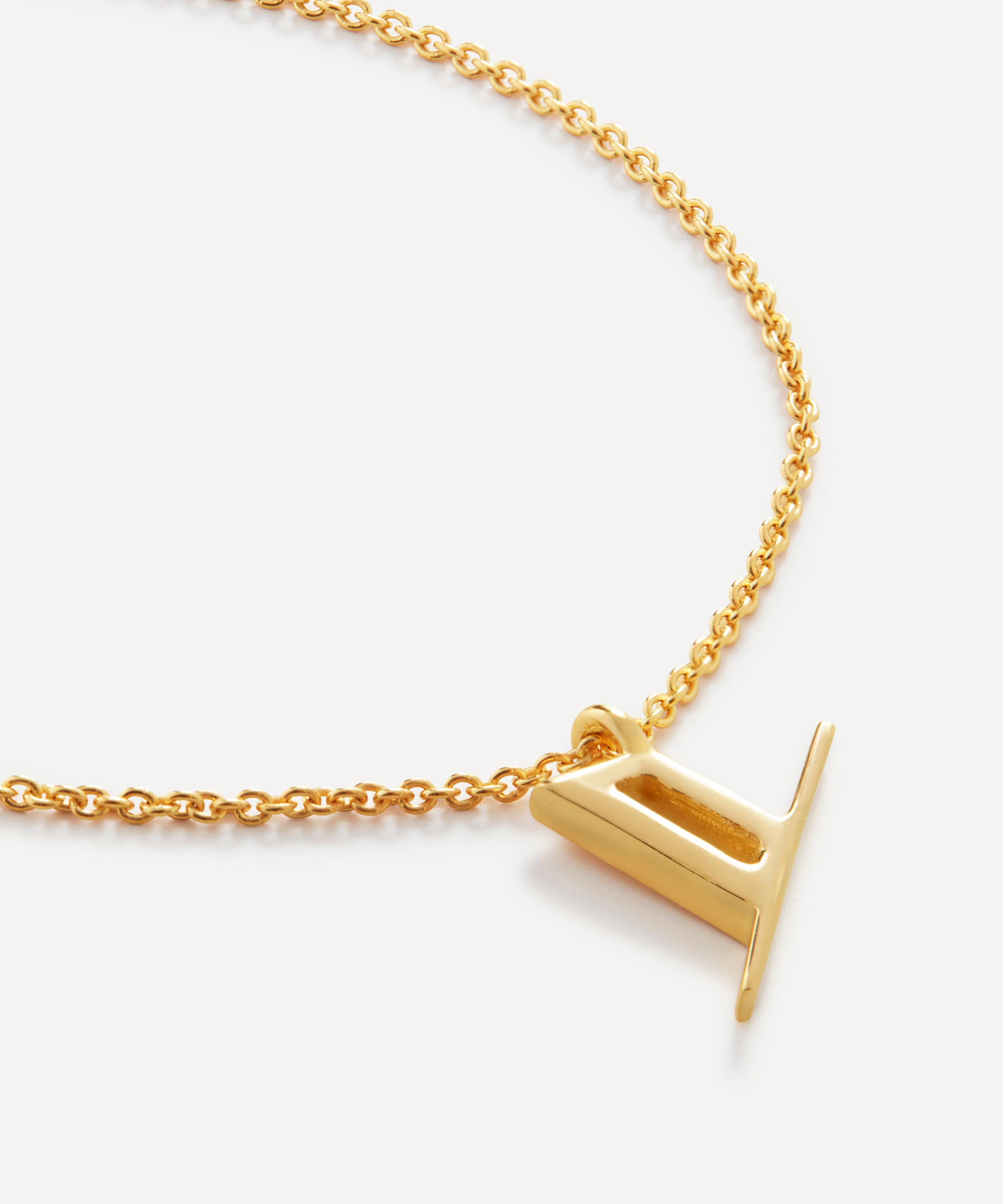 Monica Vinader - 18ct Gold Plated Vermeil Sterling Silver Y Initial Alphabet Necklace image number 1
