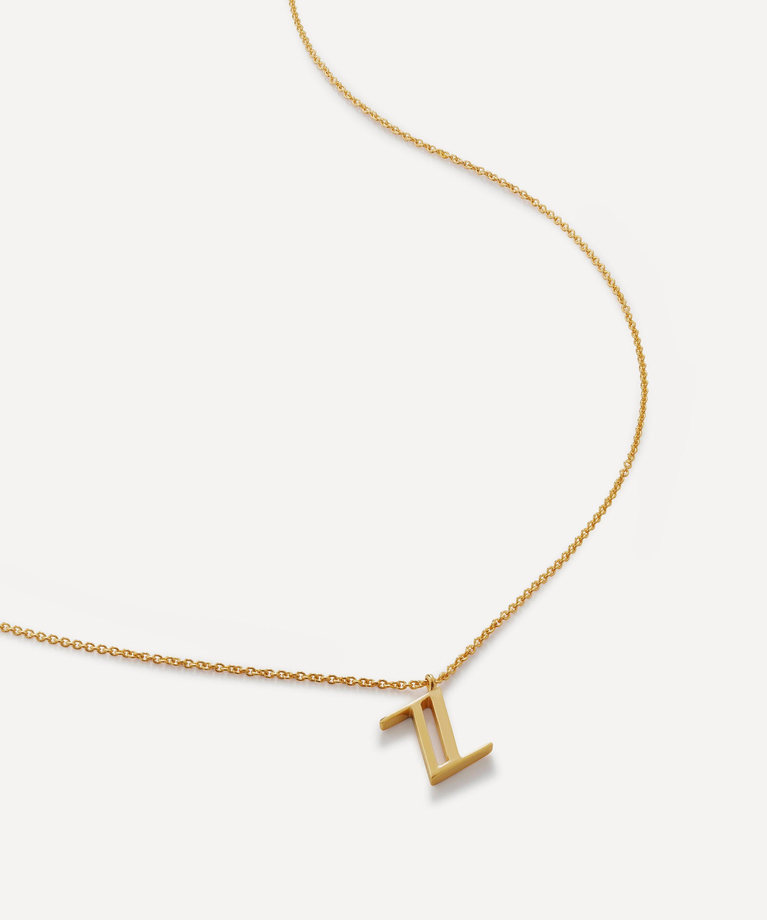 Monica Vinader - 18ct Gold Plated Vermeil Sterling Silver Z Initial Alphabet Necklace image number 0