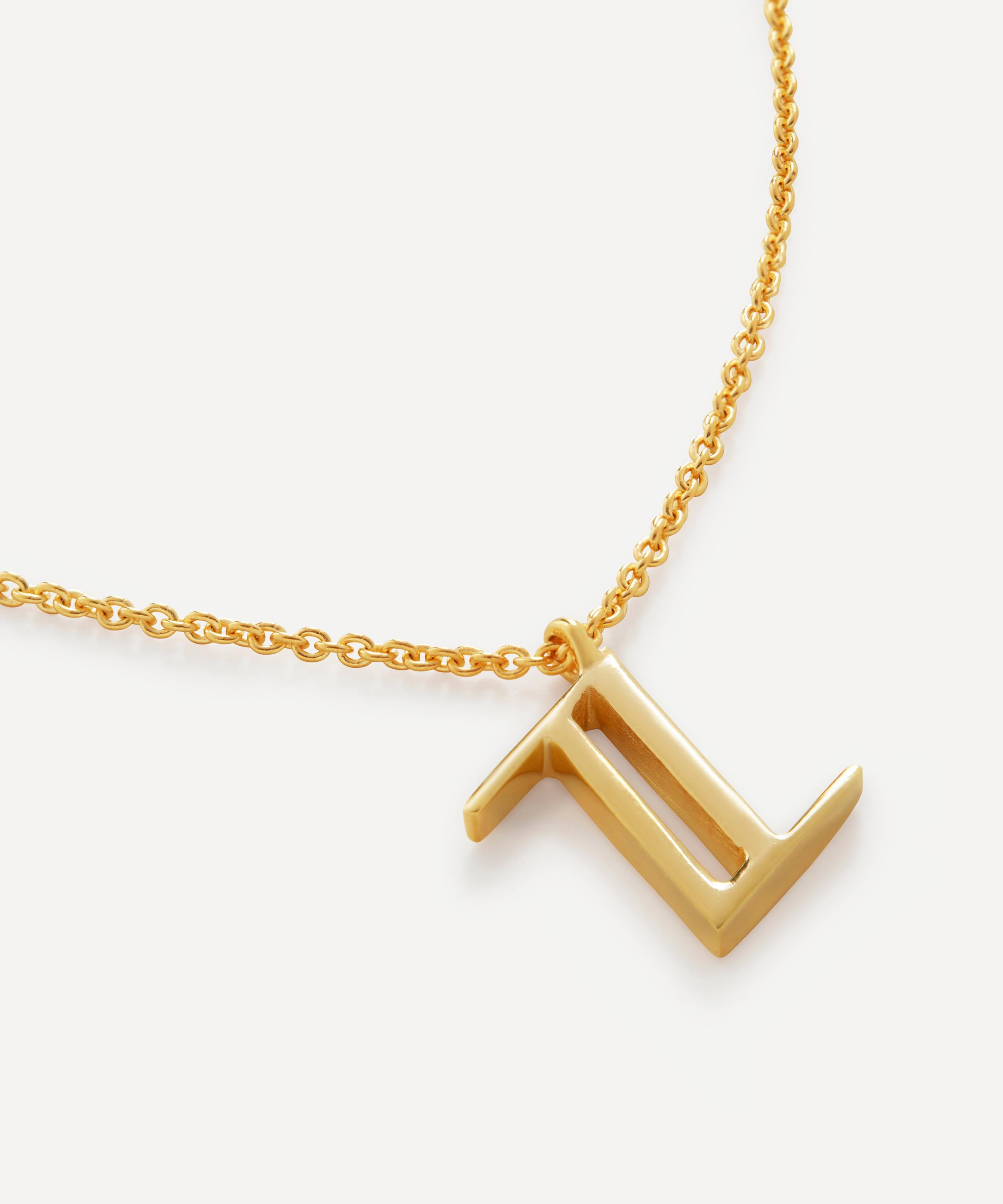 Monica Vinader - 18ct Gold Plated Vermeil Sterling Silver Z Initial Alphabet Necklace image number 1