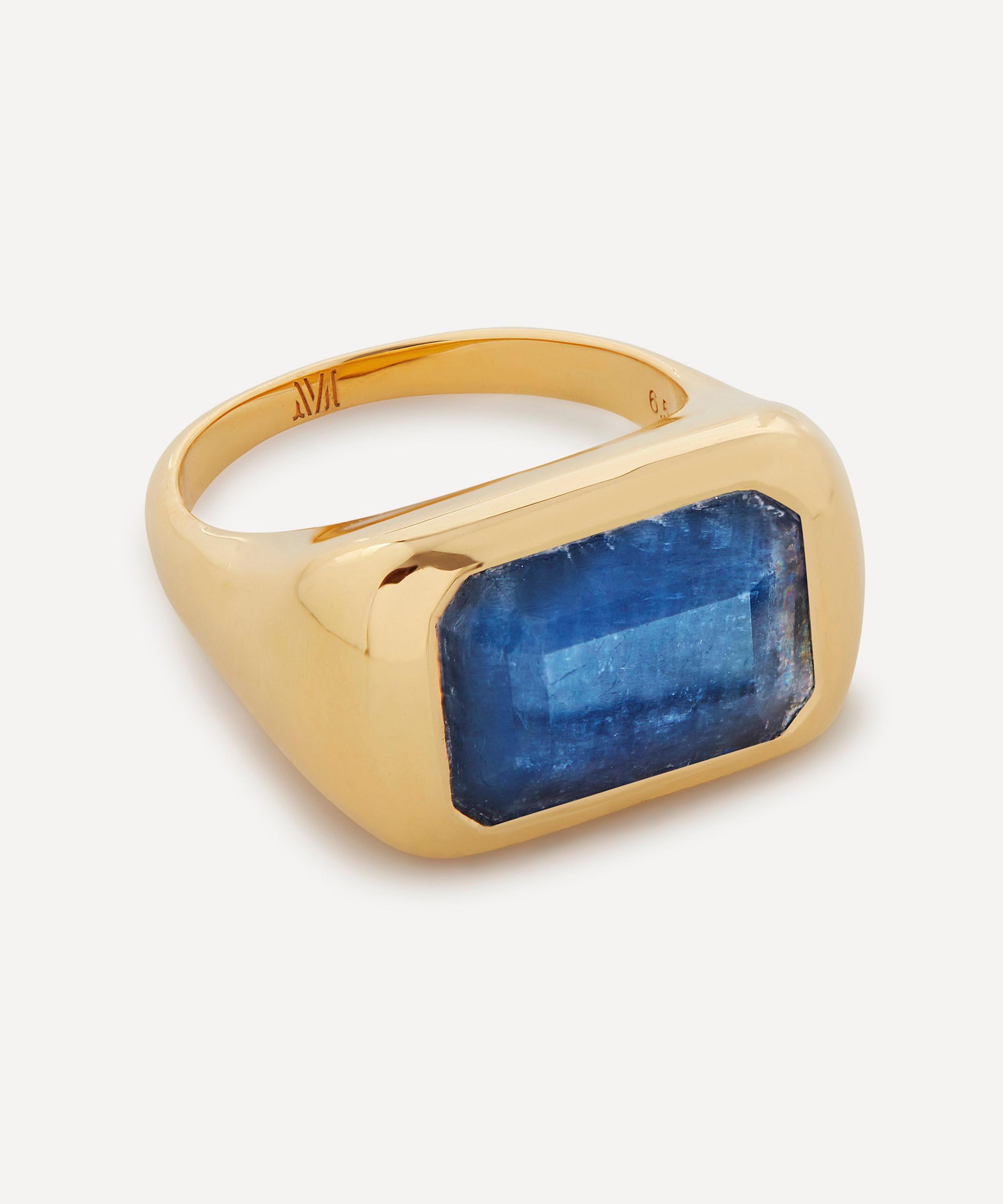 Monica Vinader - 18ct Gold Plated Vermeil Sterling Silver Power Kyanite Cocktail Ring image number 0