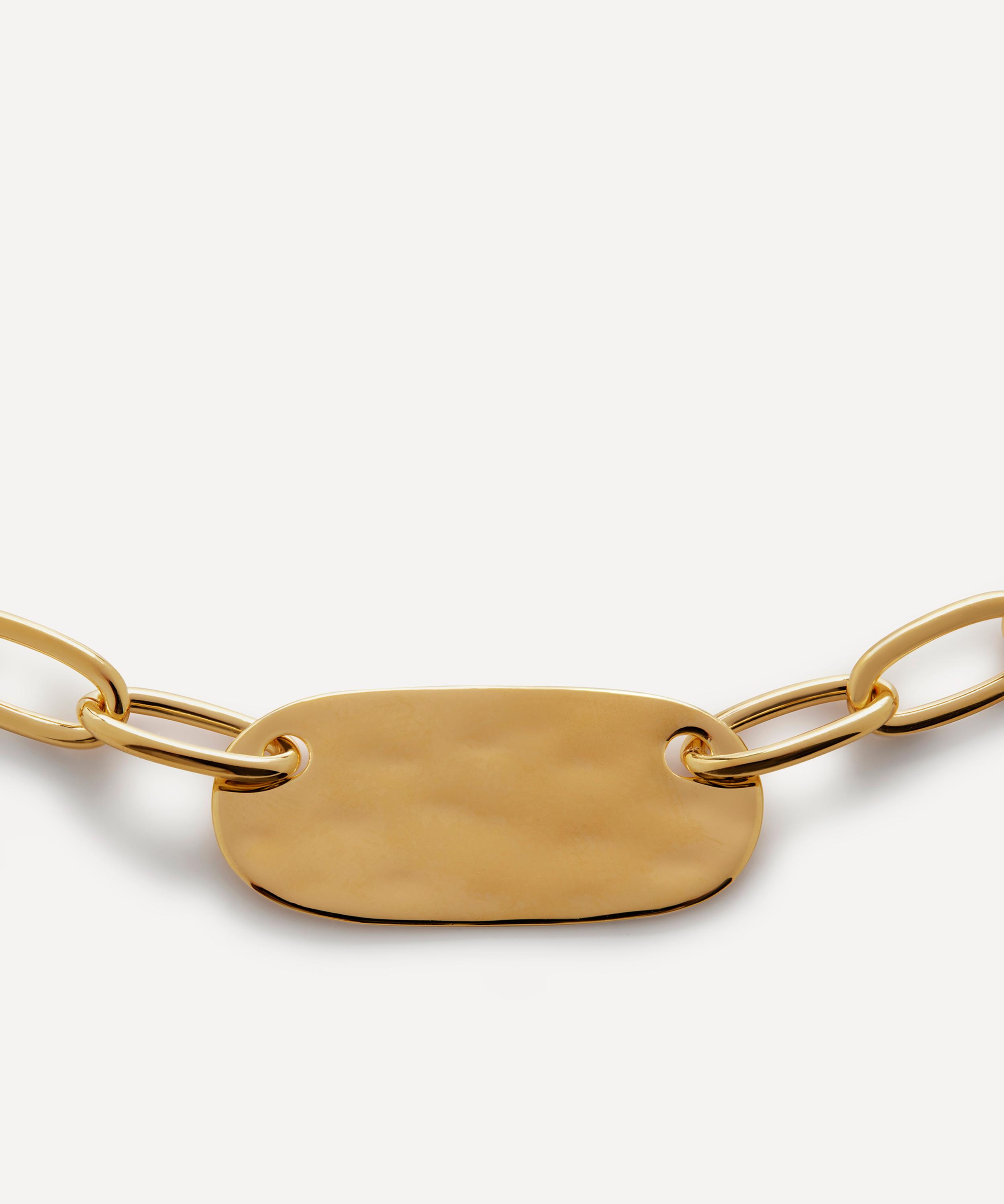 Monica Vinader - 18ct Gold Plated Vermeil Sterling Silver ID Oval Charm Necklace image number 1