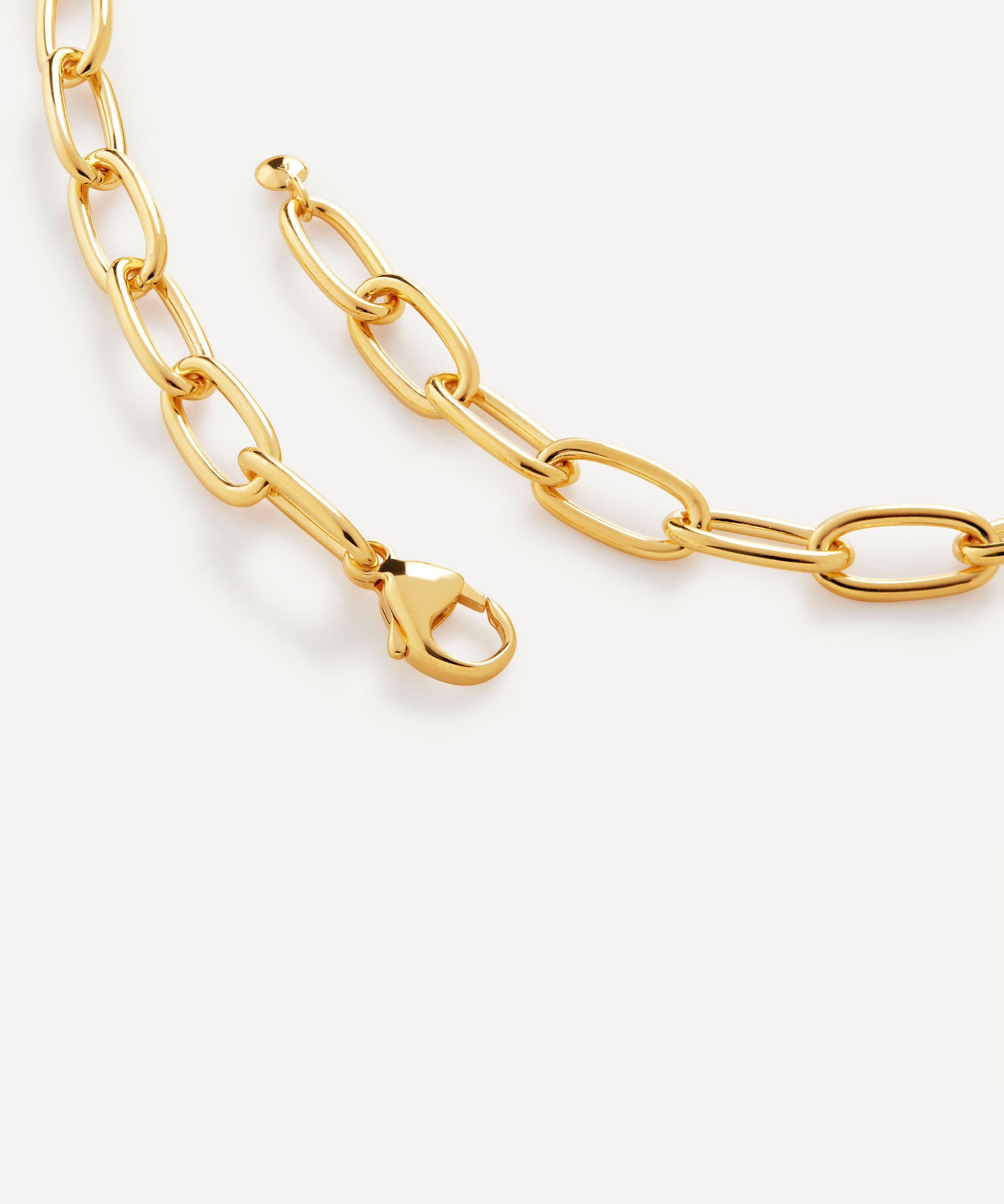 Monica Vinader - 18ct Gold Plated Vermeil Sterling Silver ID Oval Charm Necklace image number 3