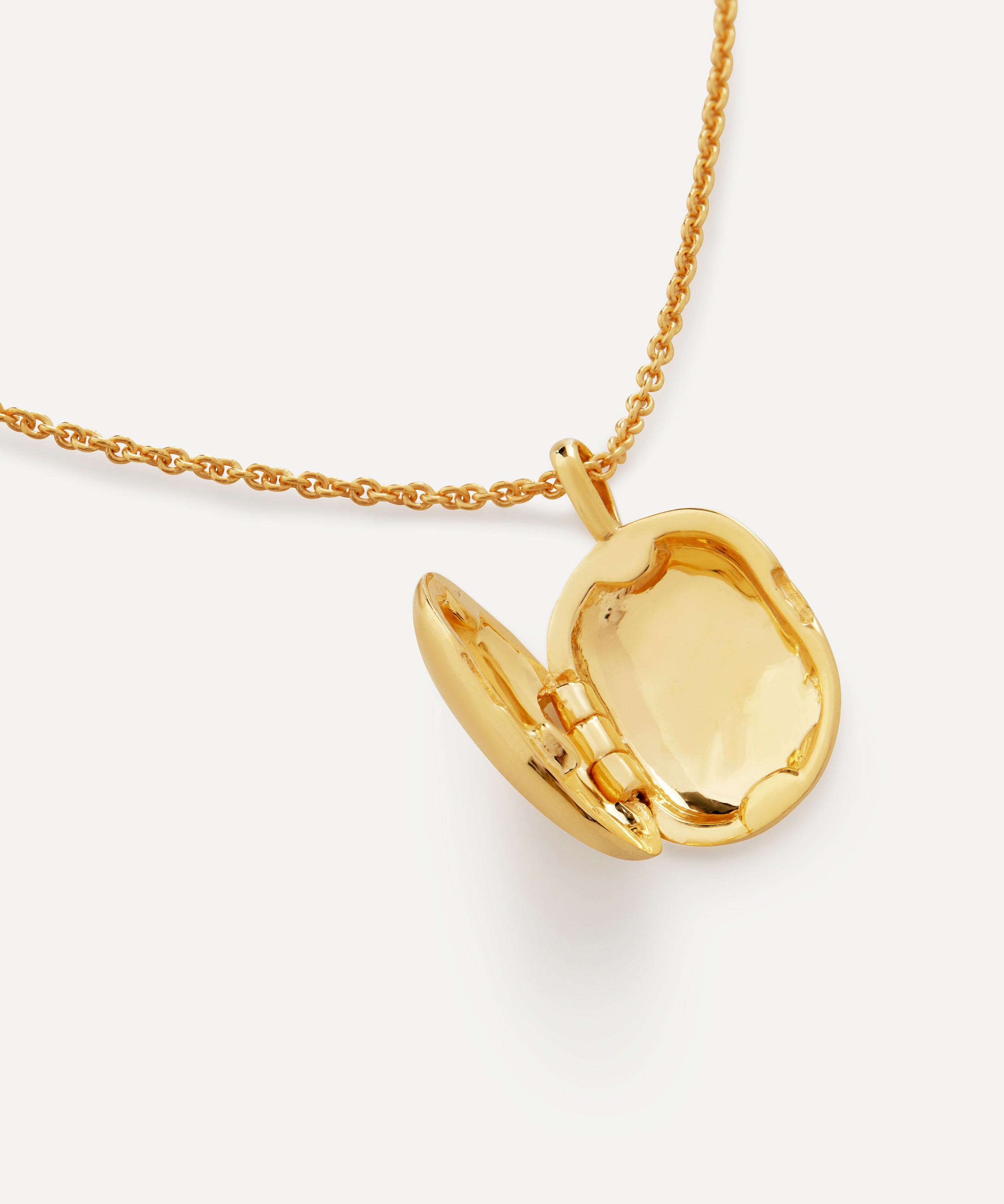 Monica Vinader - 18ct Gold Plated Vermeil Sterling Silver ID Mini Locket Necklace image number 2