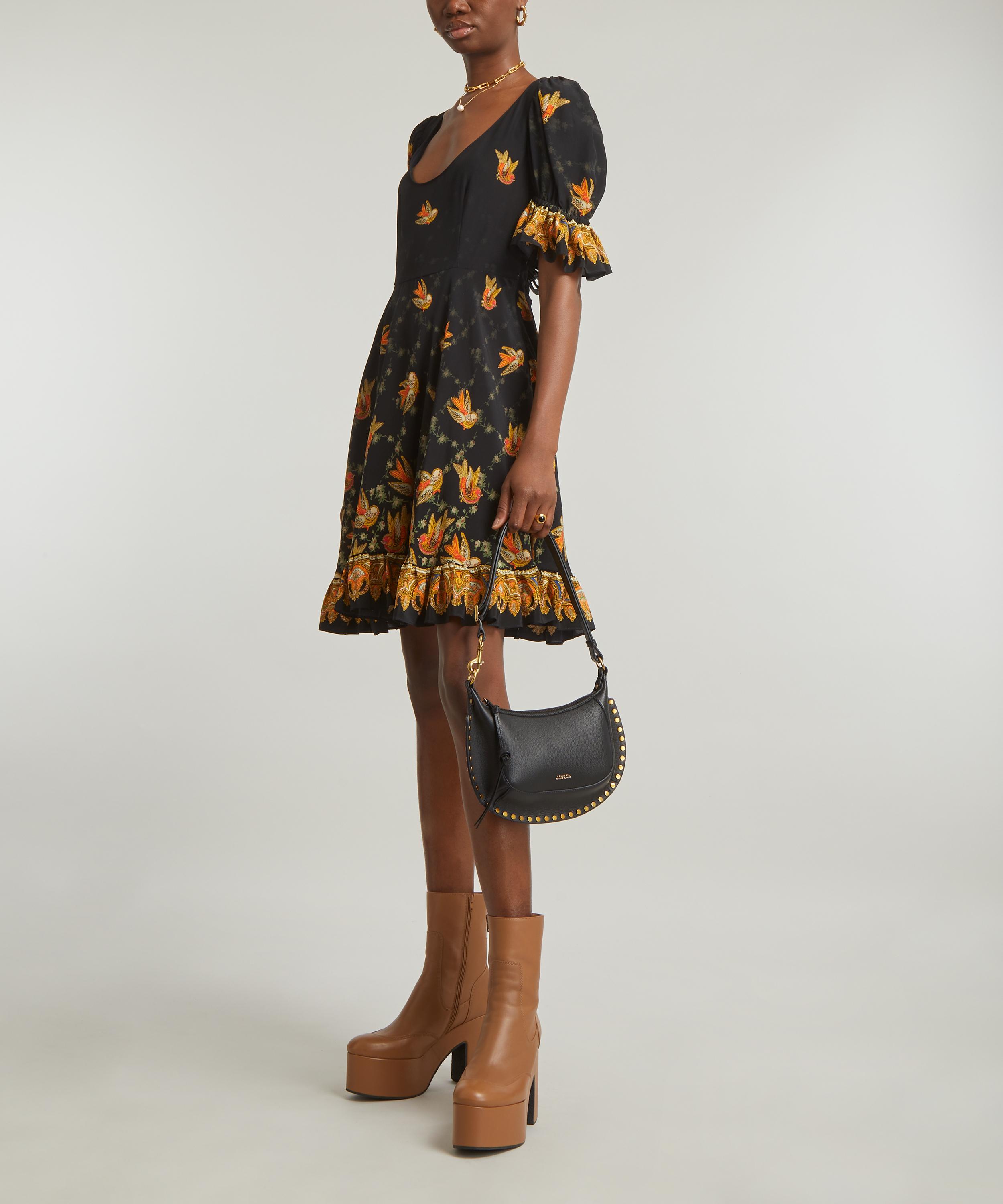 Etro - Crêpe de Chine Bird-Print Mini-Dress image number 1