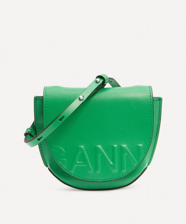 Ganni - Banner Nano Leather Saddle Bag image number null