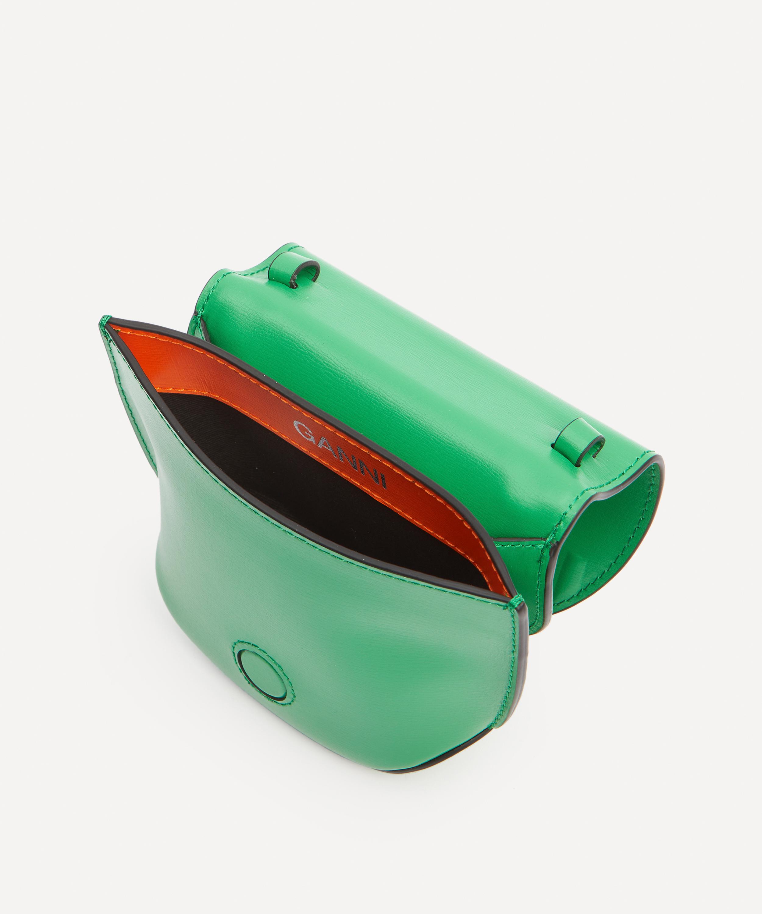 Ganni - Banner Nano Leather Saddle Bag image number 4