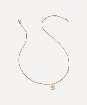 Astley Clarke - 18ct Rose Gold-Plated Vermeil Silver Oval Star Disc Pendant Necklace image number 1