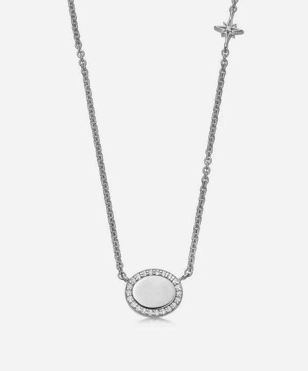 Sterling silver oval disc necklace Sterling silver oval disc necklace